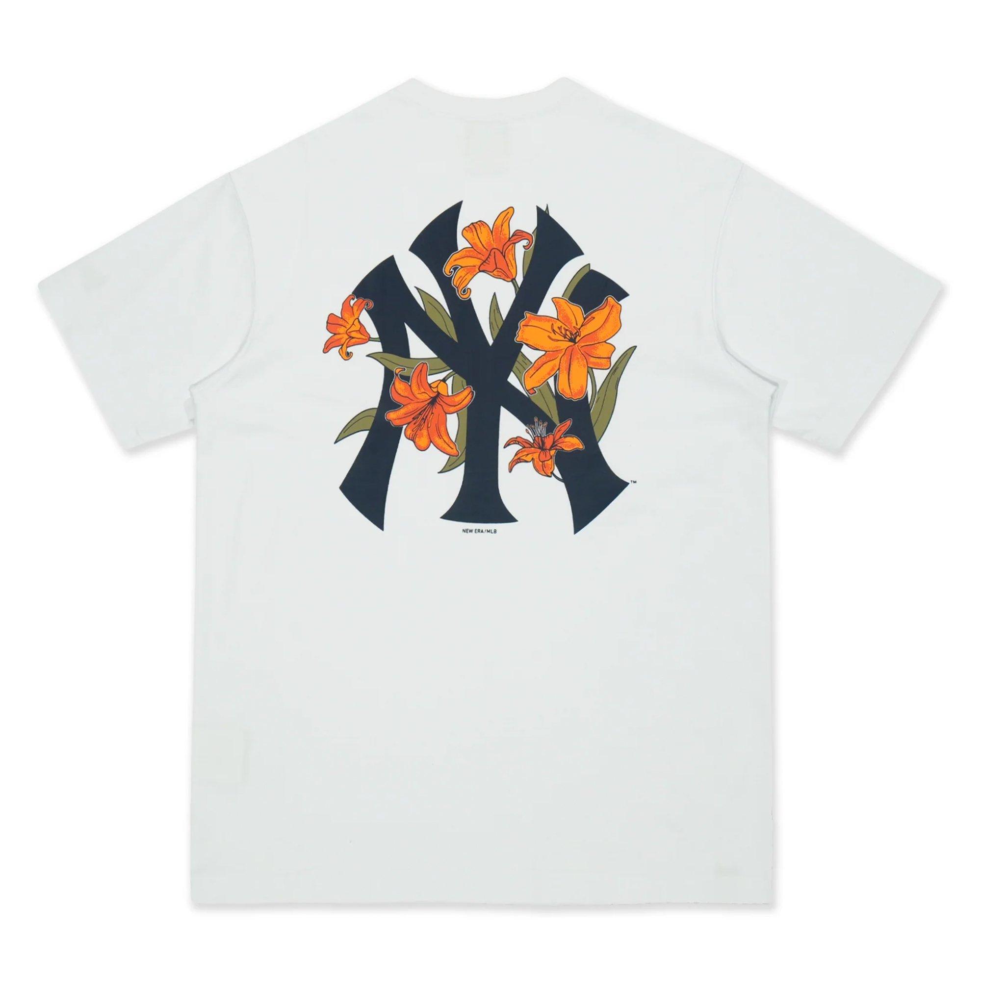 White - New Era - Men's New York Yankees Floral Cotton Short-Sleeve T-Shirt - 1