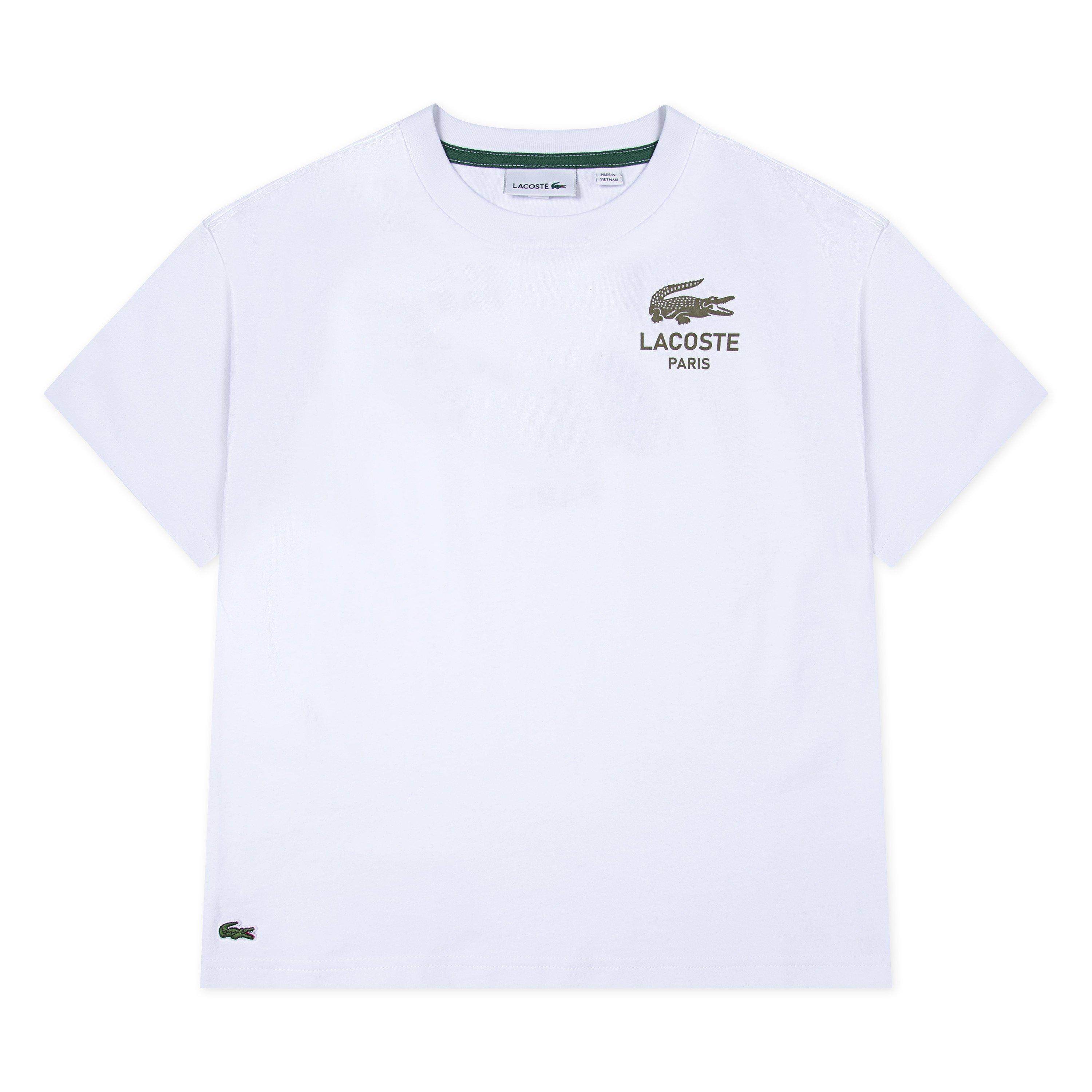 Lacoste Girls Kids' Regular Fit T-Shirt - White W8l - 10 Years