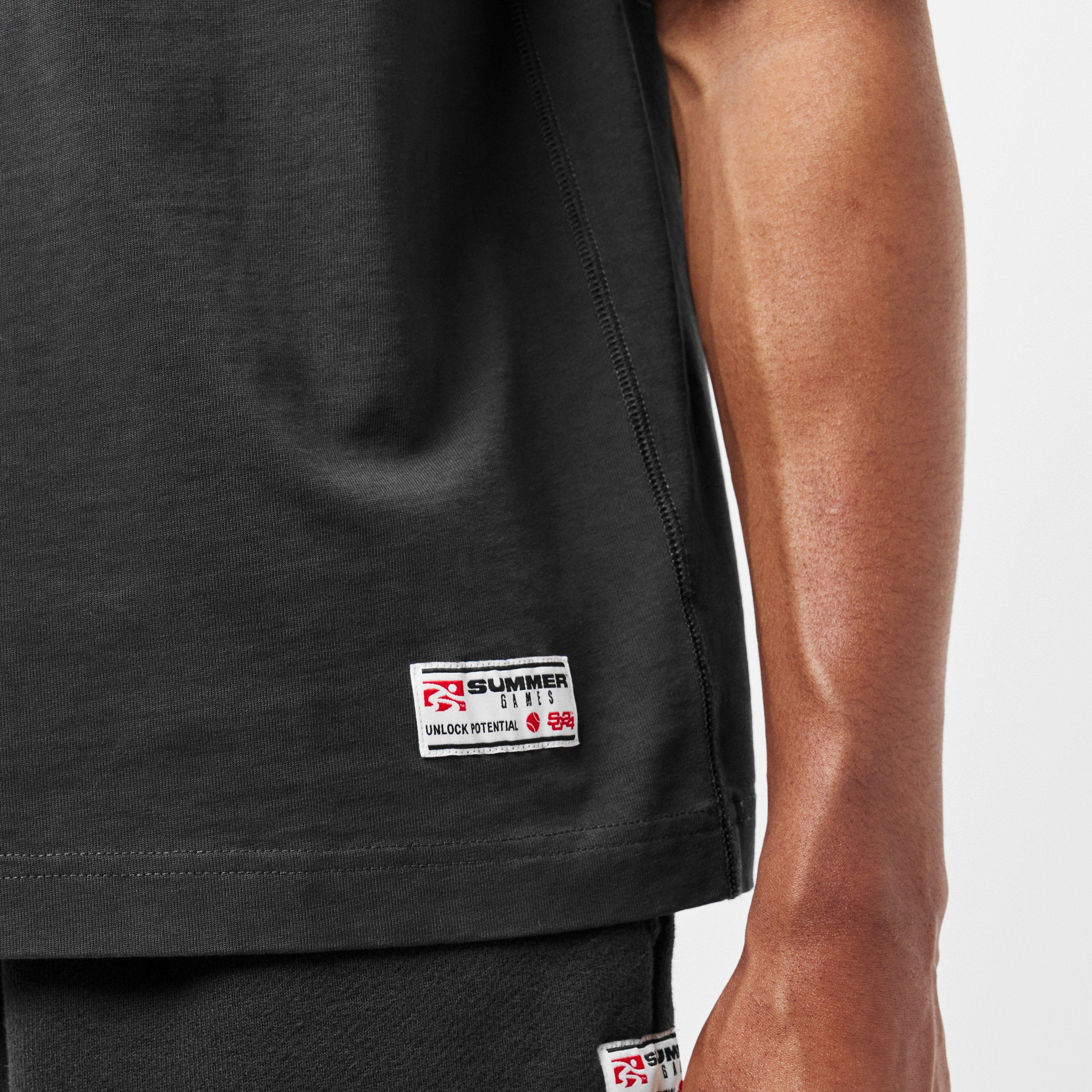 Jet Black - Summer Games - Men's Oversized T-Shirt - 5