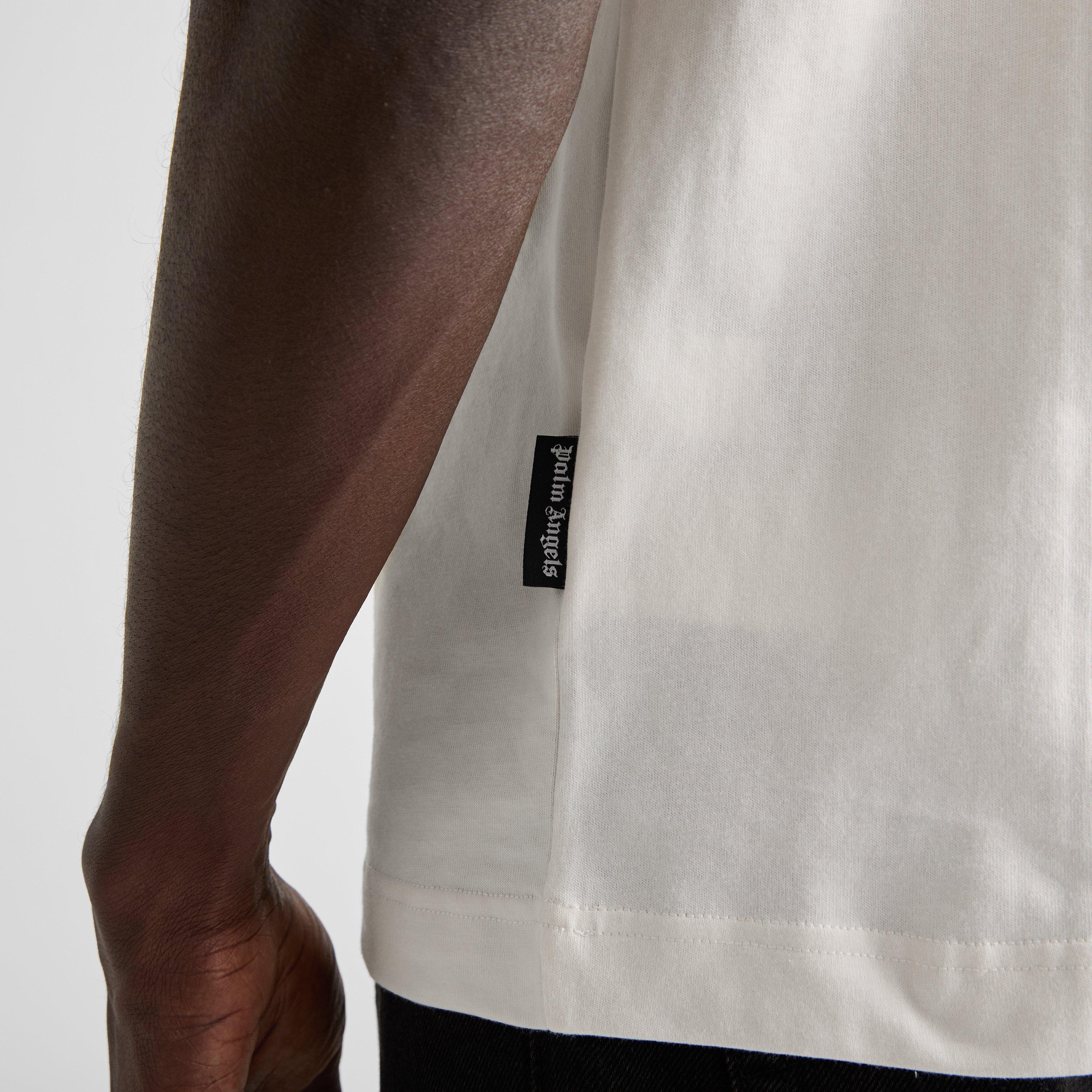 White/Black - Palm Angels - Men's Spray T-Shirt - 5