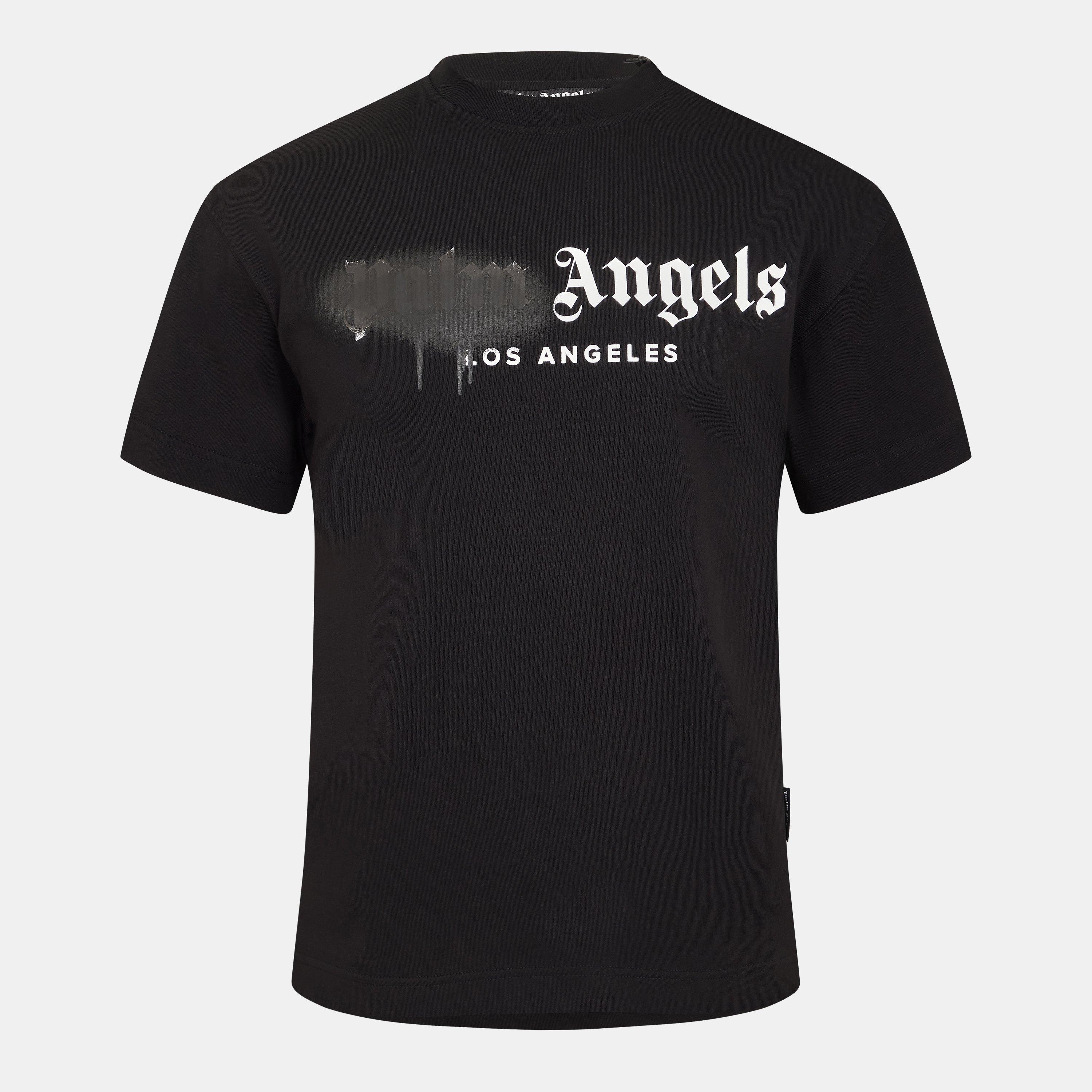 Black/Black - Palm Angels - Men's Spray T-Shirt - 1
