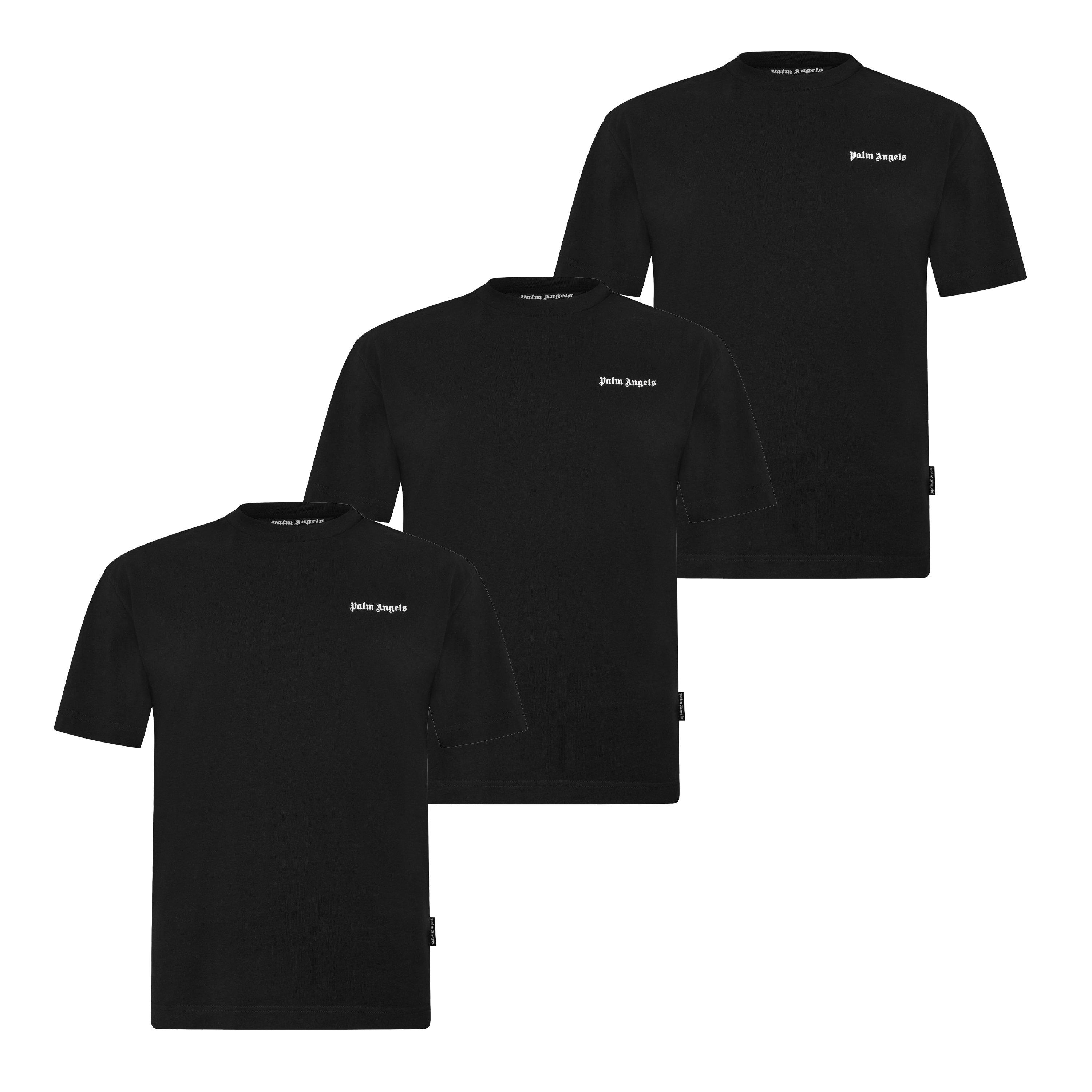 Black - Palm Angels - Men's Small Logo T-Shirt - 1