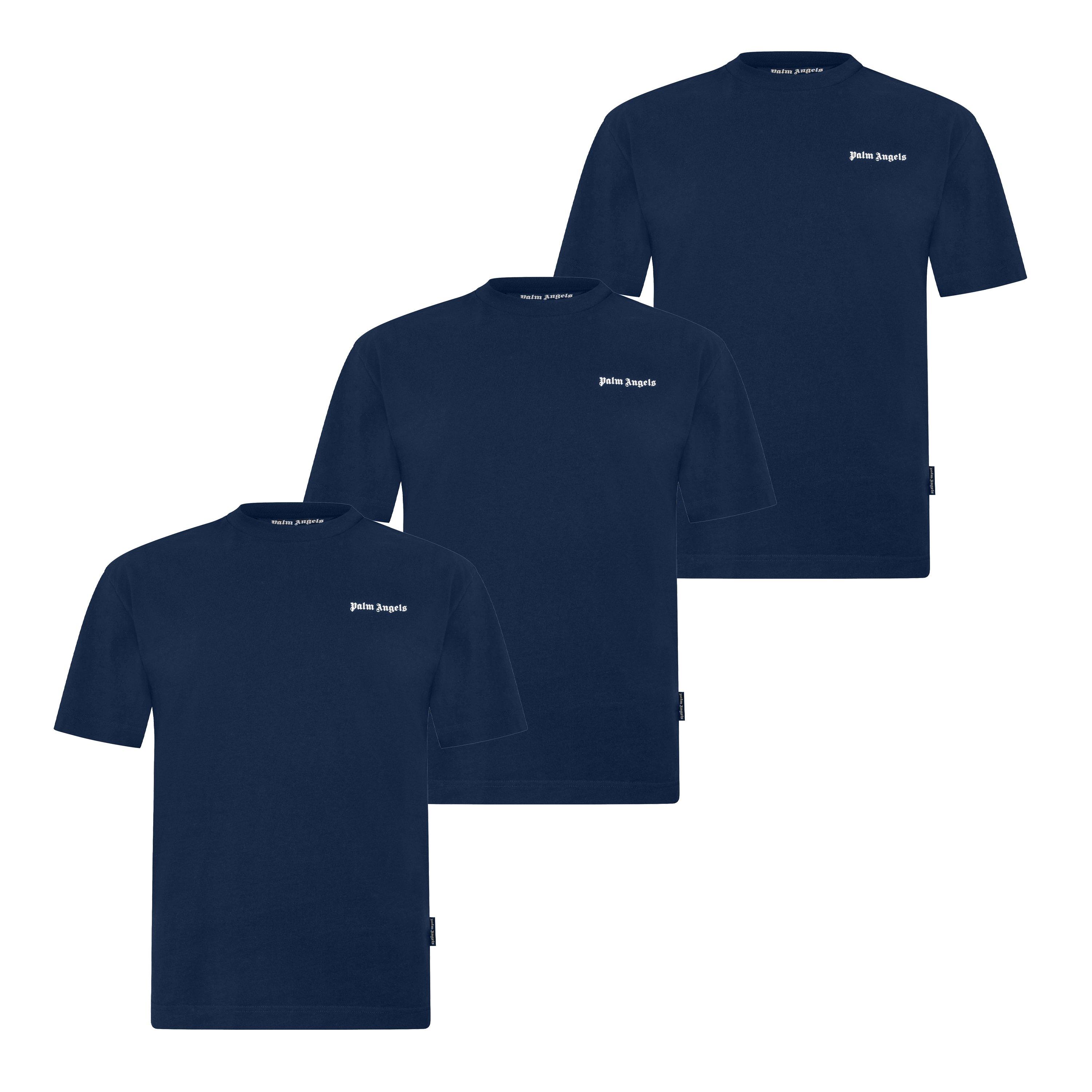 Palm Angels Men's Small Logo T-Shirt - Navy - S