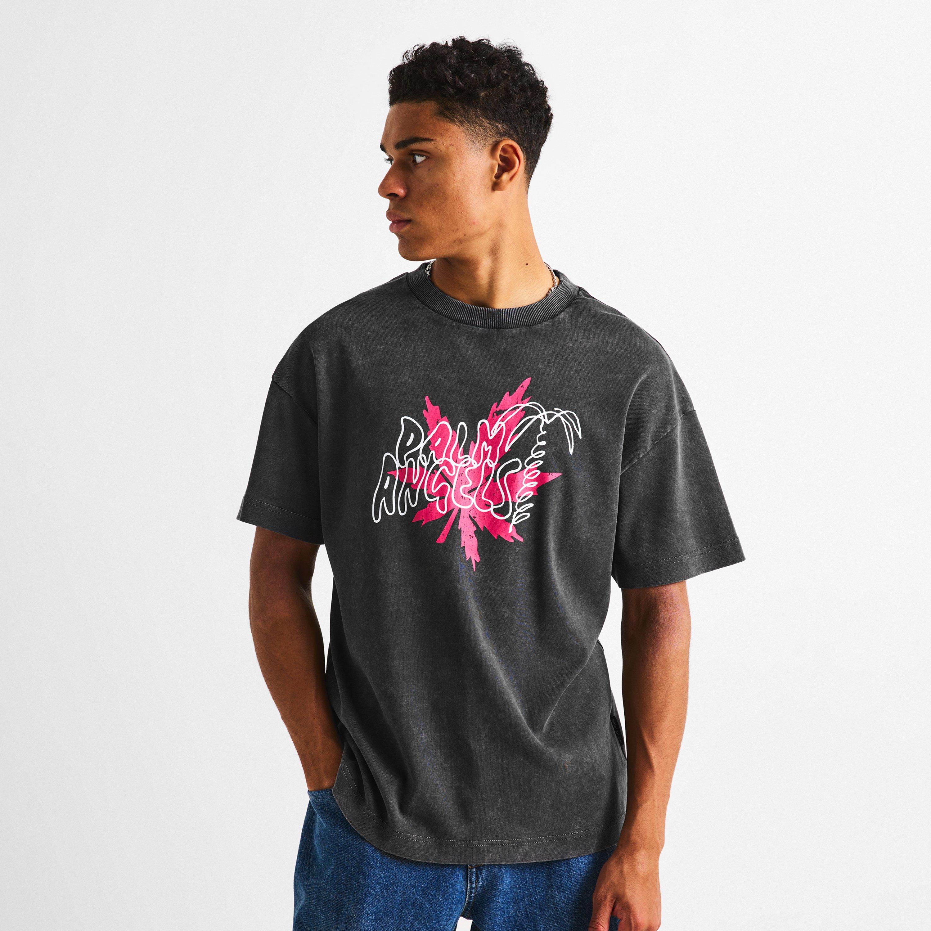 Black/Pink - Palm Angels - Men's T-Shirt - 3
