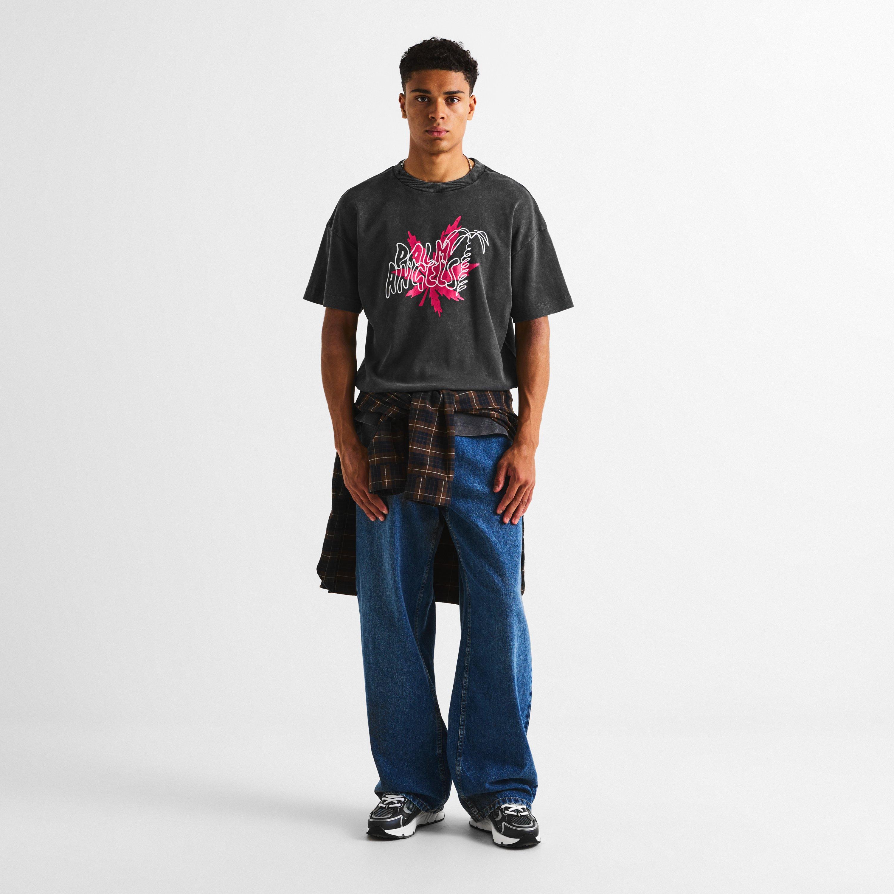 Black/Pink - Palm Angels - Men's T-Shirt - 6