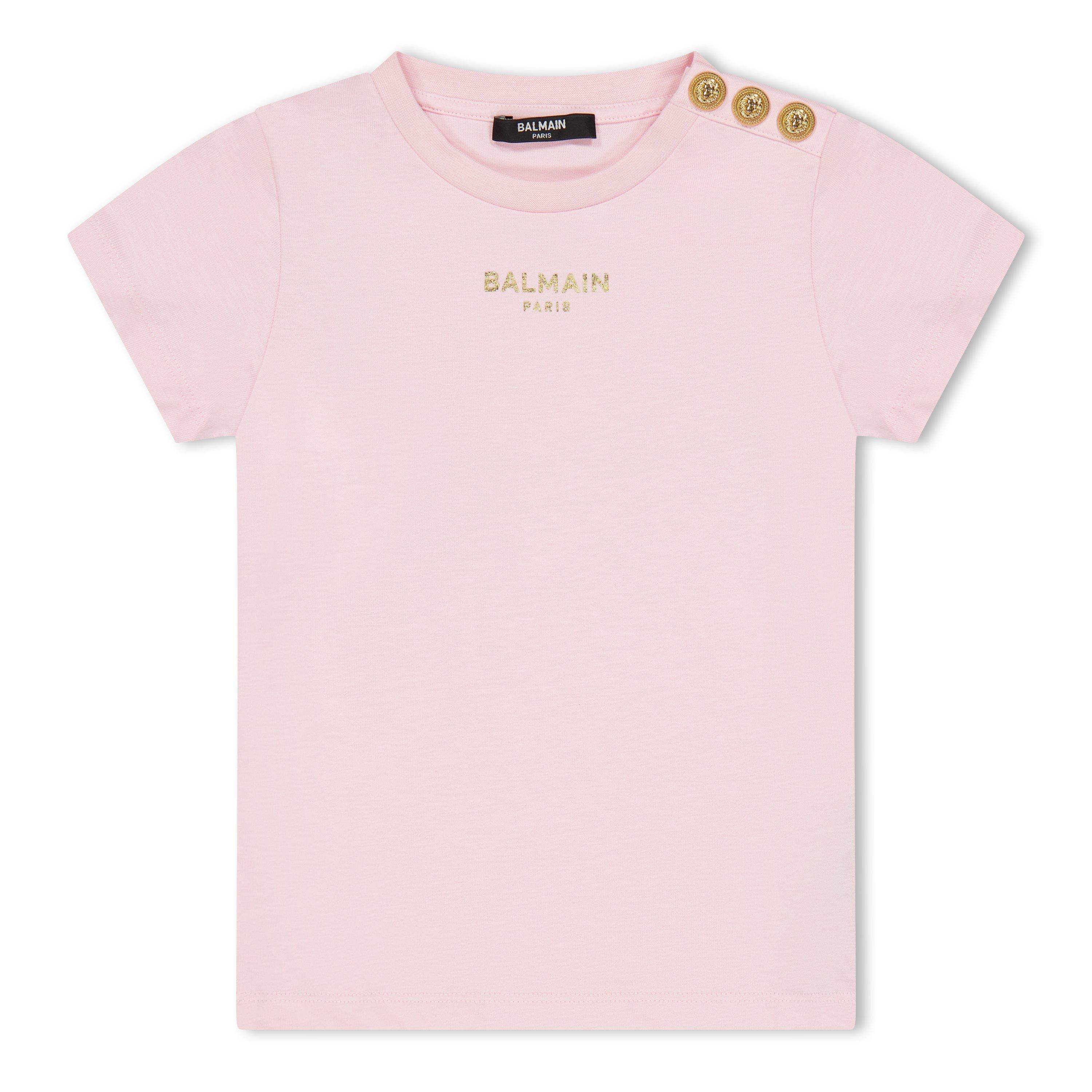 Balmain Kids' T-Shirt - Pink 51EOR - Size 6Y