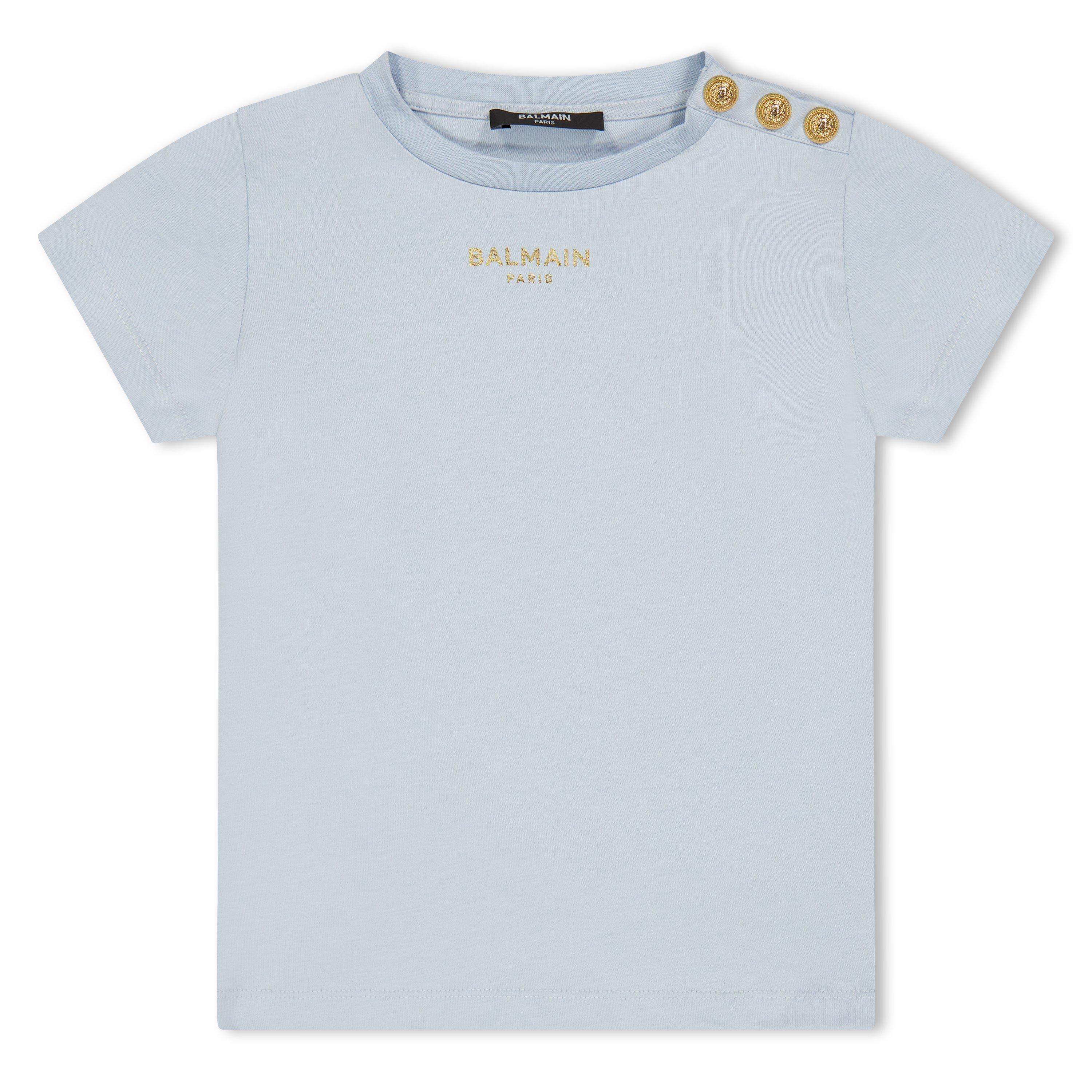 Balmain Kids' T-Shirt - Blue 685OR - Size 8Y