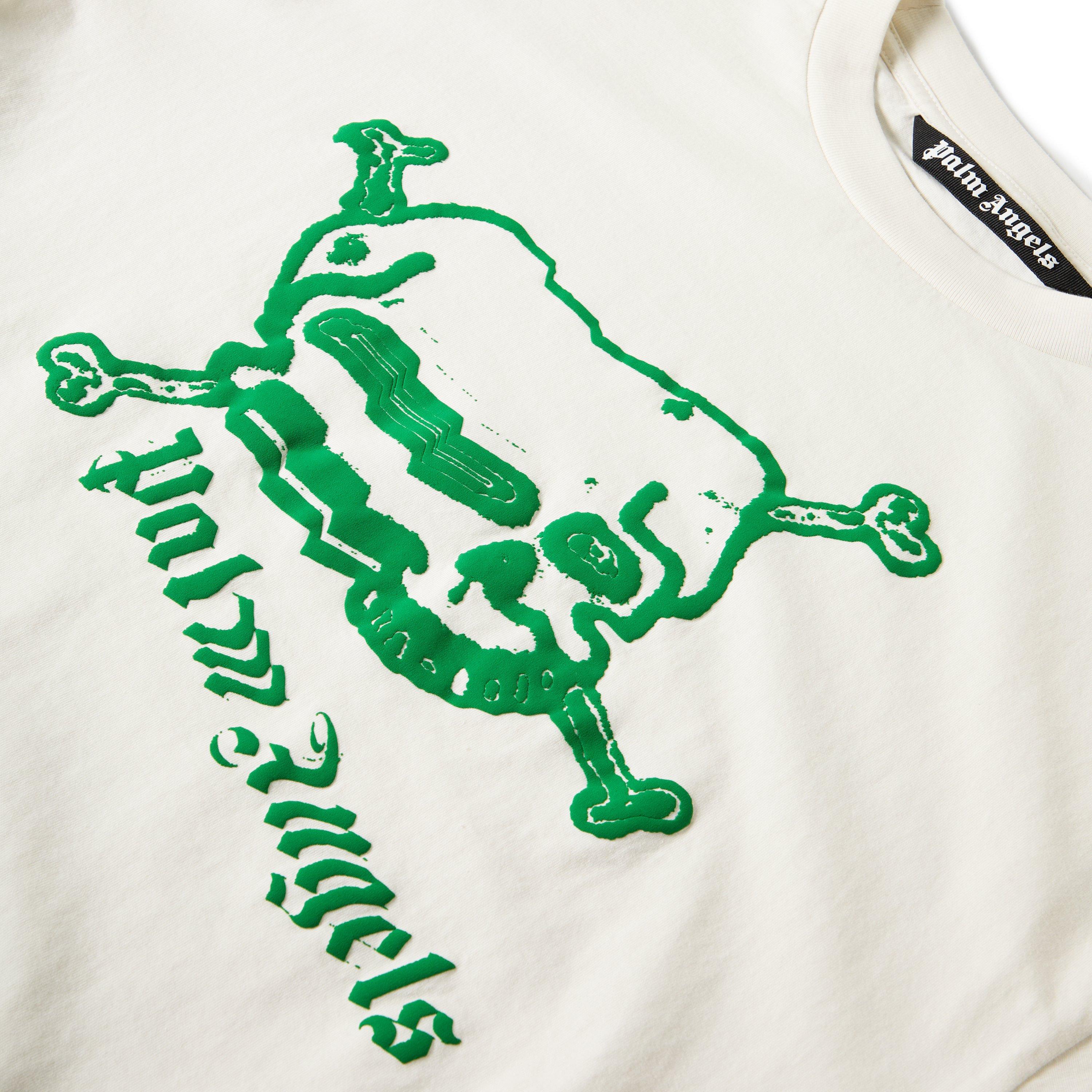 White/Green - Palm Angels - Men's T-Shirt - 5