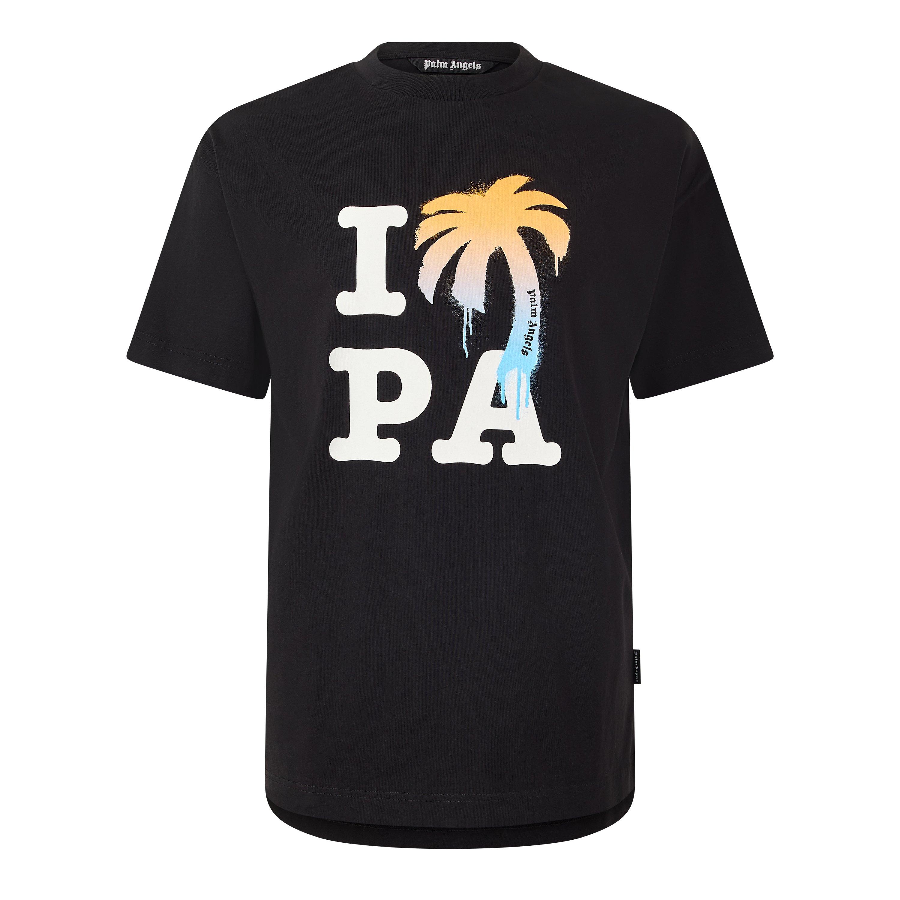 Black/White - Palm Angels - Men's T-Shirt - 1