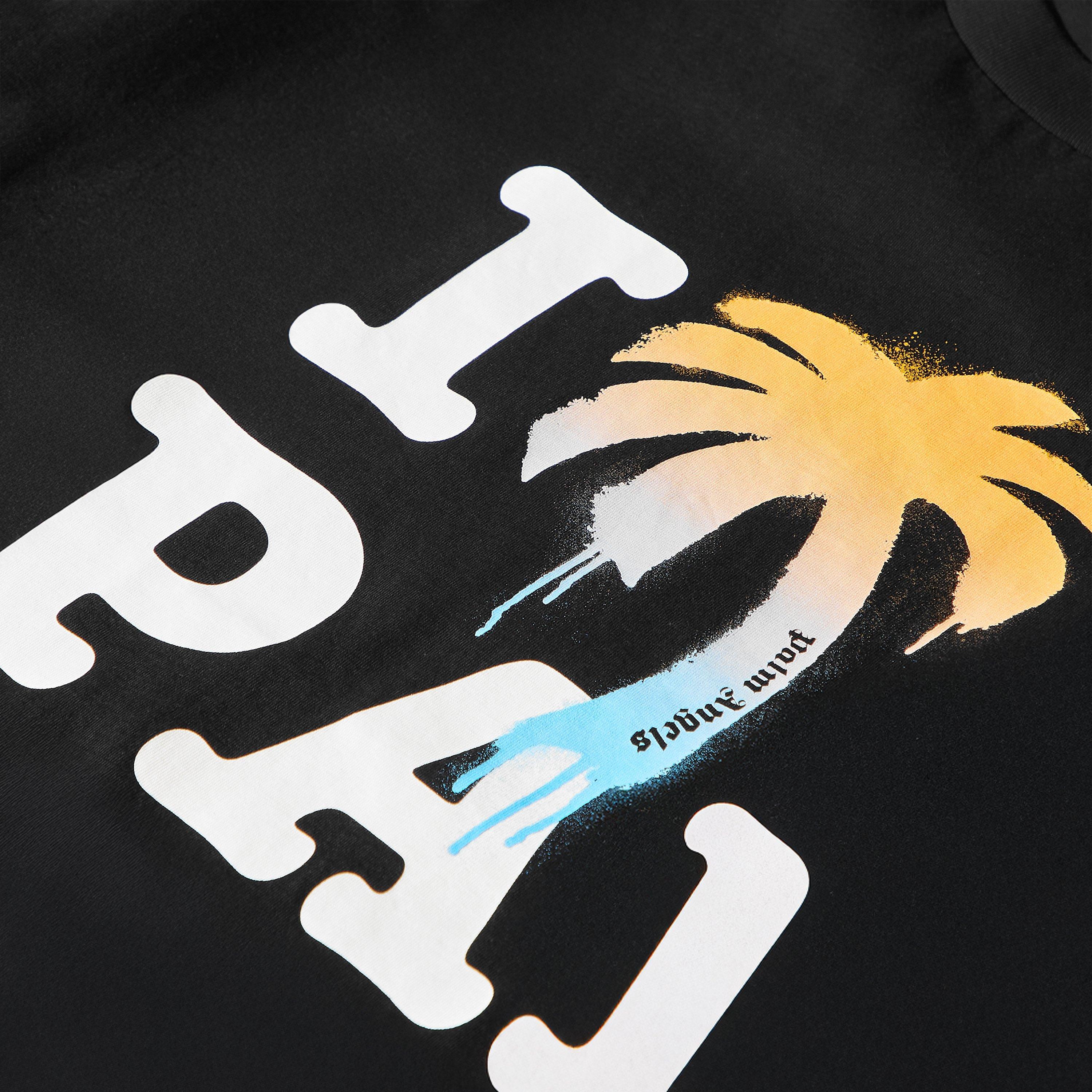 Black/White - Palm Angels - Men's T-Shirt - 5