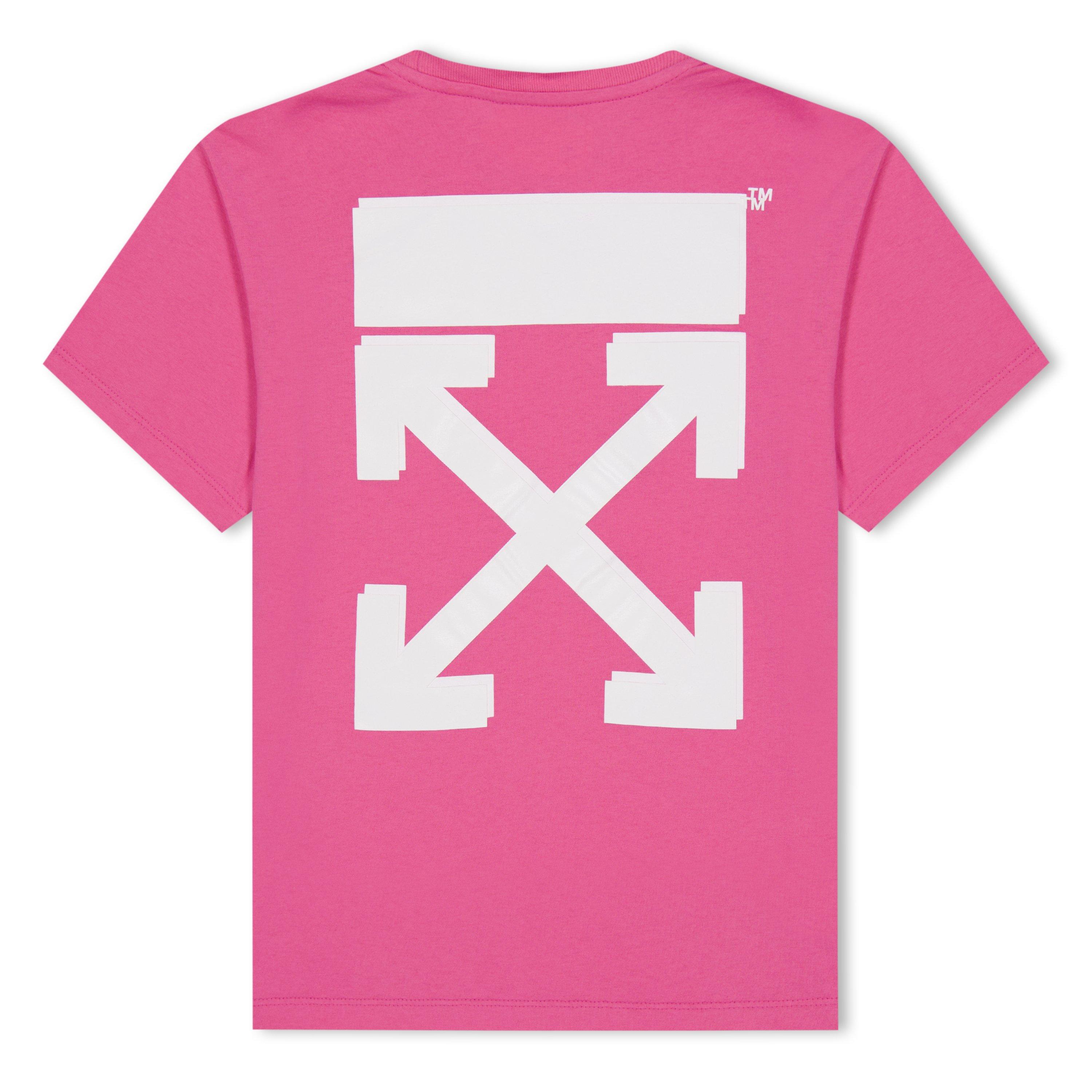 White Pink T Off White HOT Pink Off White Impressionism T Shirt
