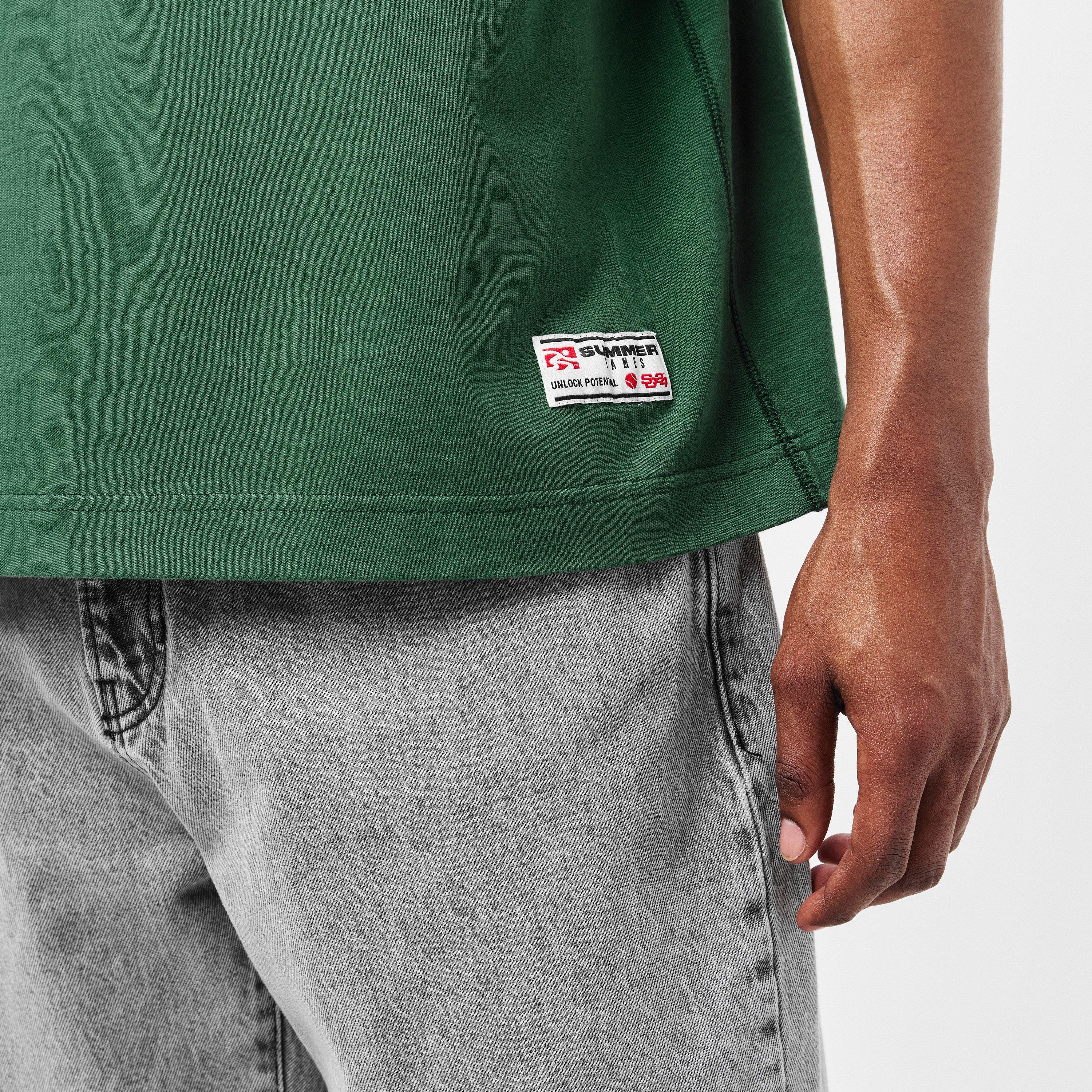 Hunter Green - Summer Games - Men's Oversized T-Shirt - 5