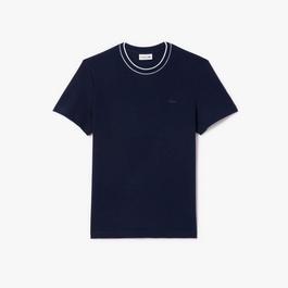 Lacoste Stretch Piqué Stripe Collar T shirt