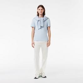 Lacoste Stretch Piqué Stripe Collar T shirt