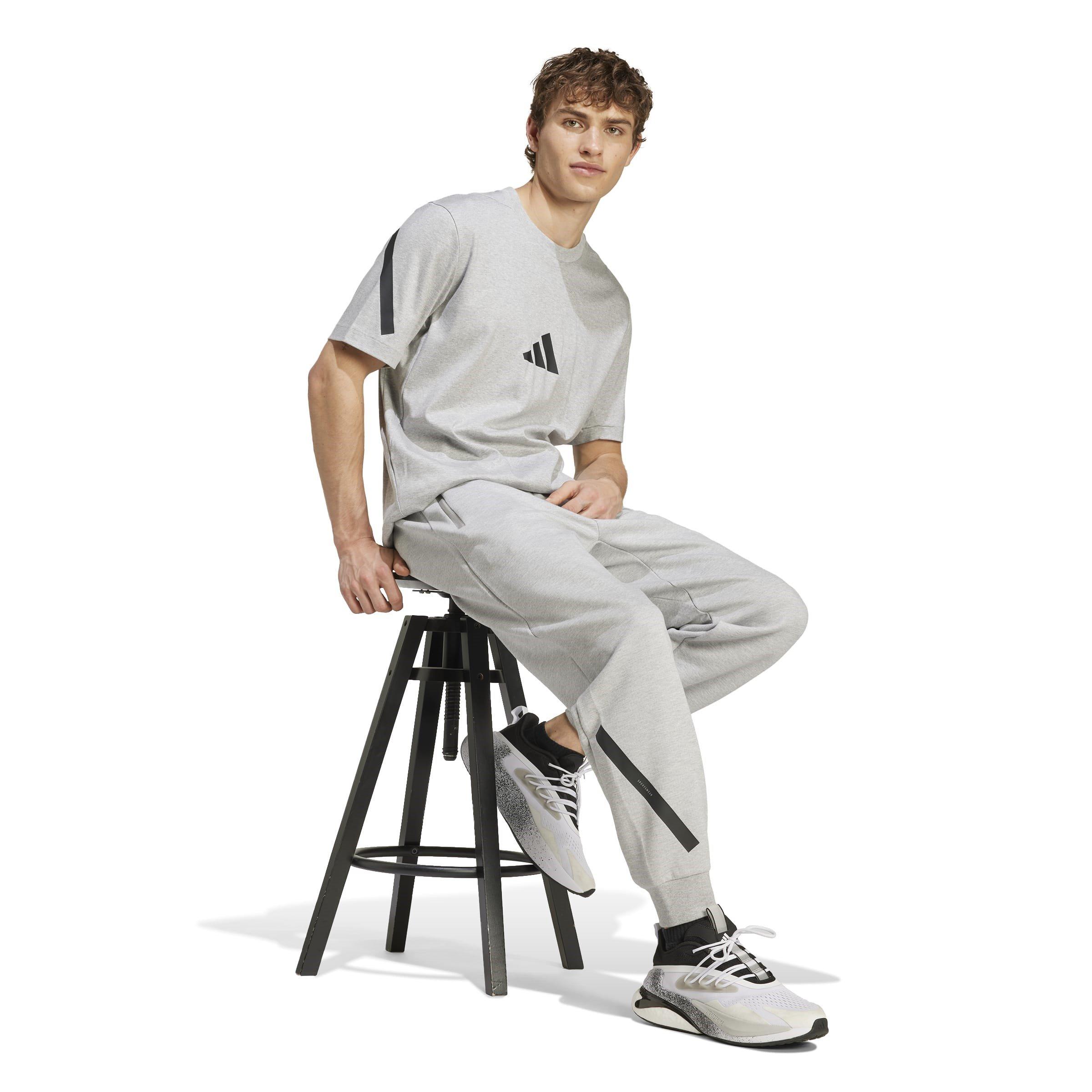 Grey Heather - adidas - Z.N.E. T-Shirt Mens - 4