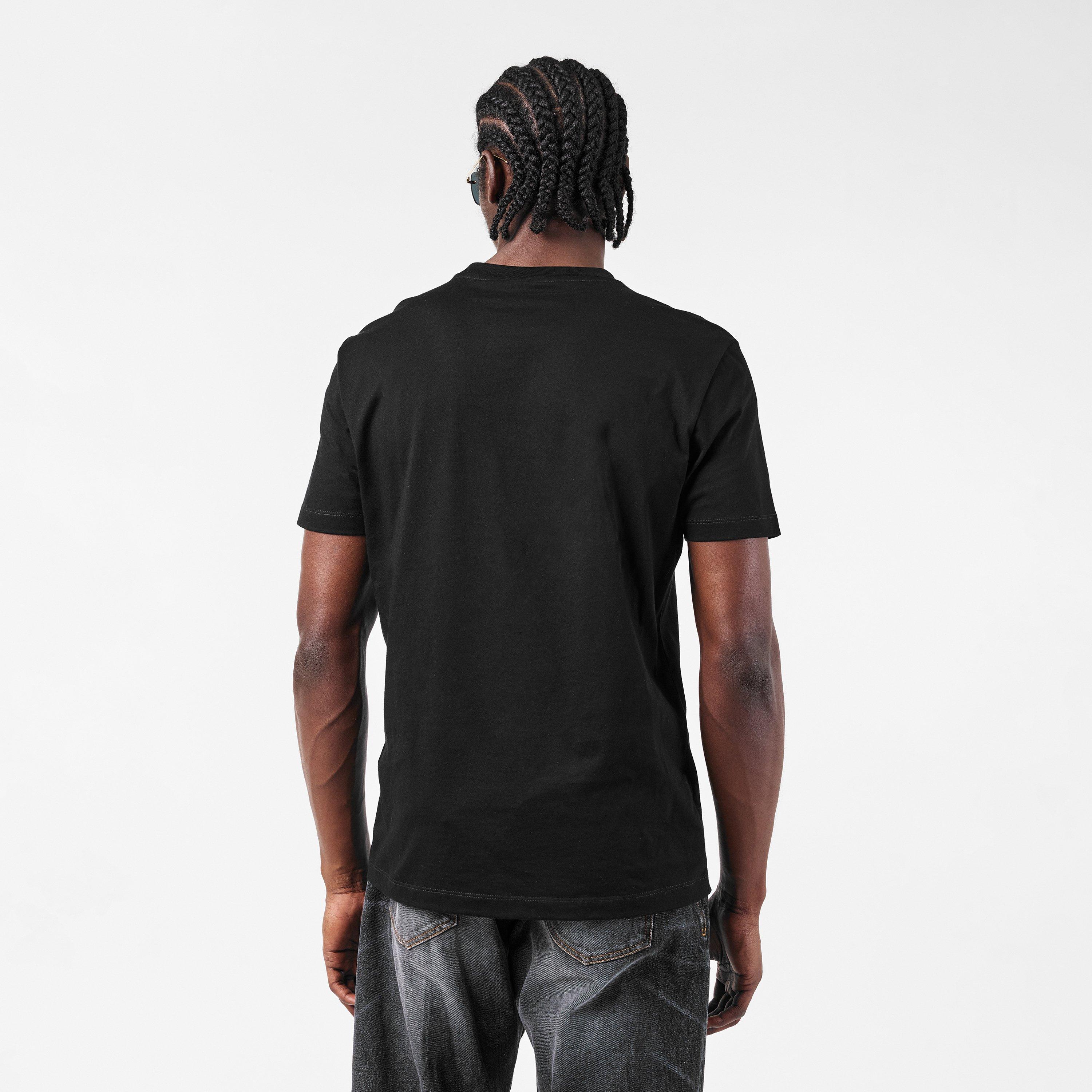 Black - Versace - Men's Regular Fit T-Shirt - 4