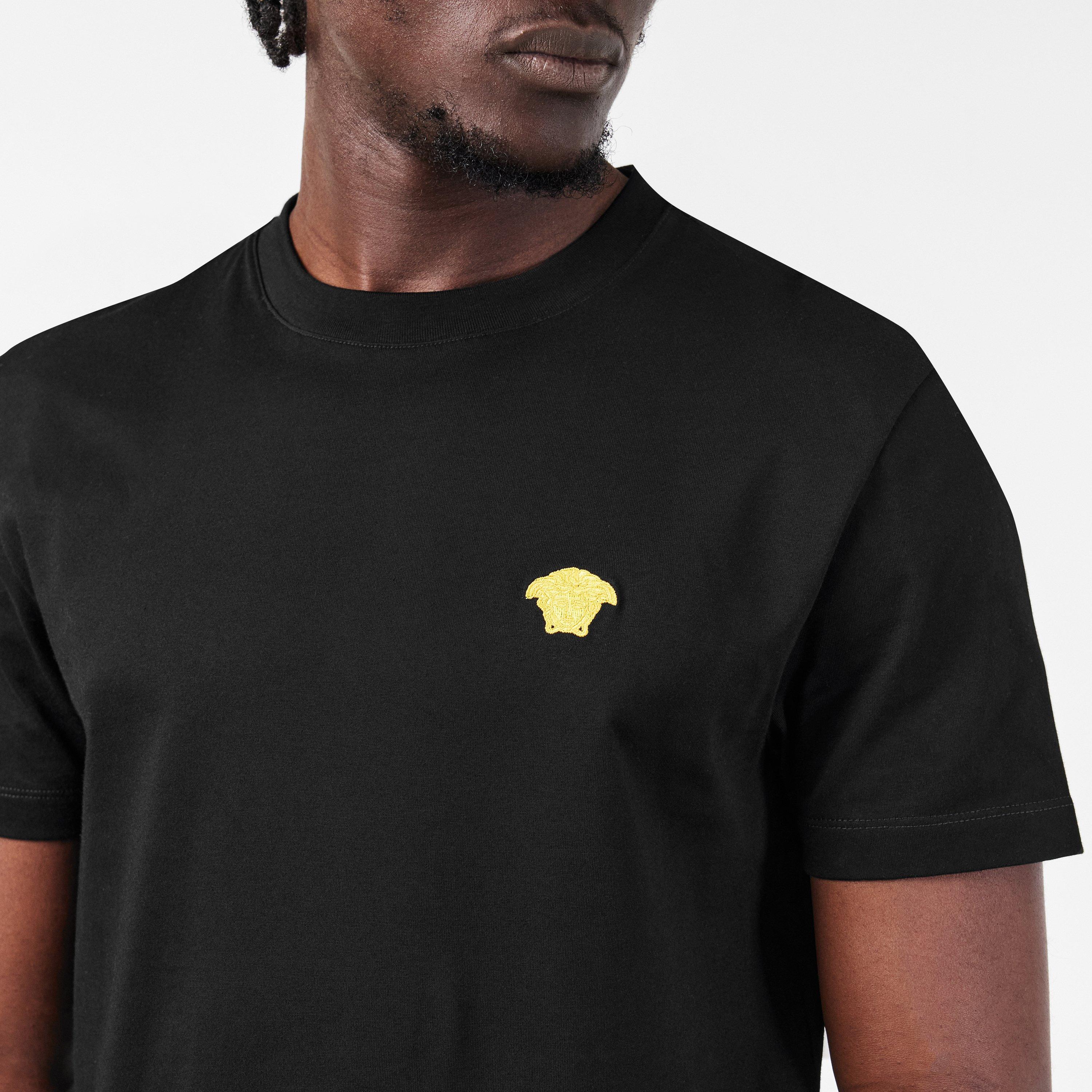 Black - Versace - Men's Regular Fit T-Shirt - 5