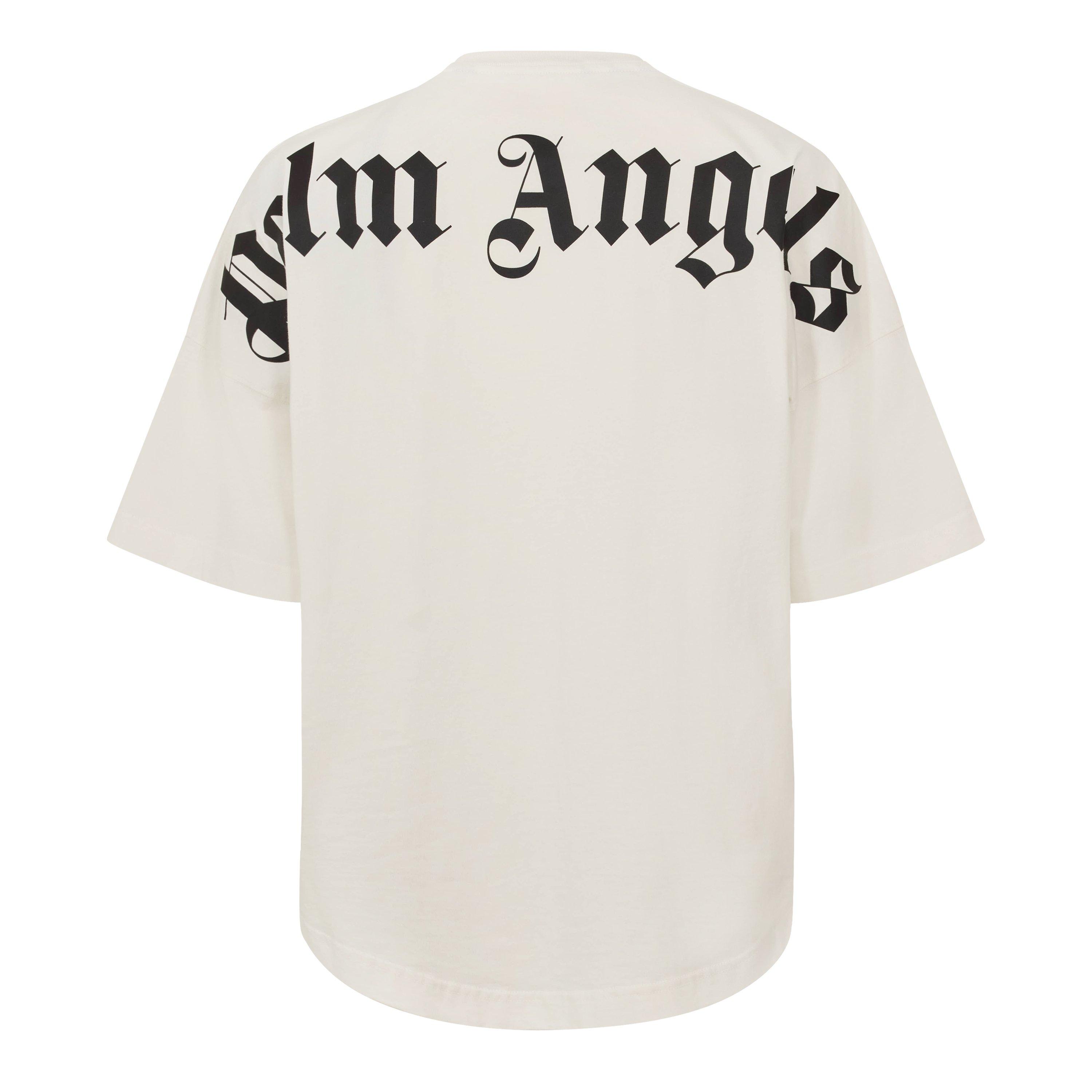 White/Black - Palm Angels - Men's Oversized T-Shirt - 2