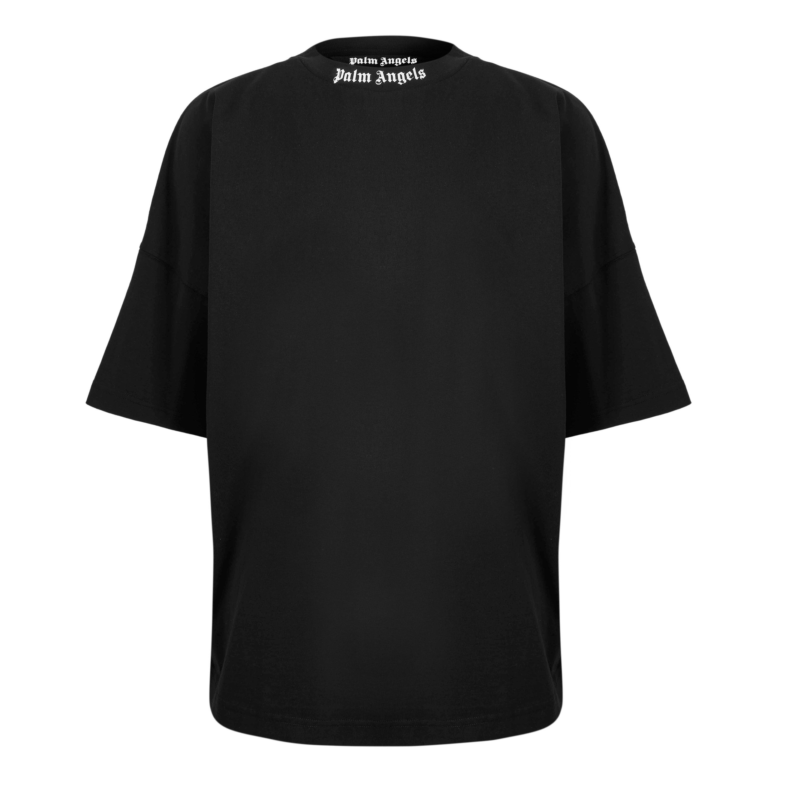 Black/White - Palm Angels - Men's Oversized T-Shirt - 1