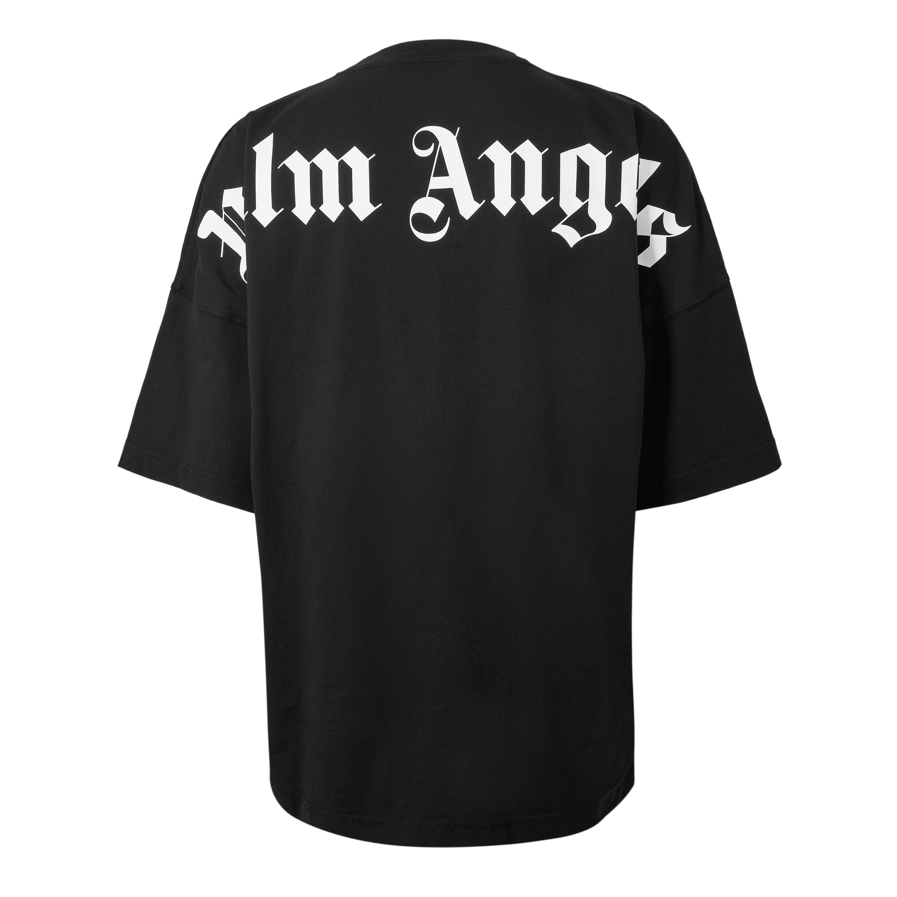 Black/White - Palm Angels - Men's Oversized T-Shirt - 2