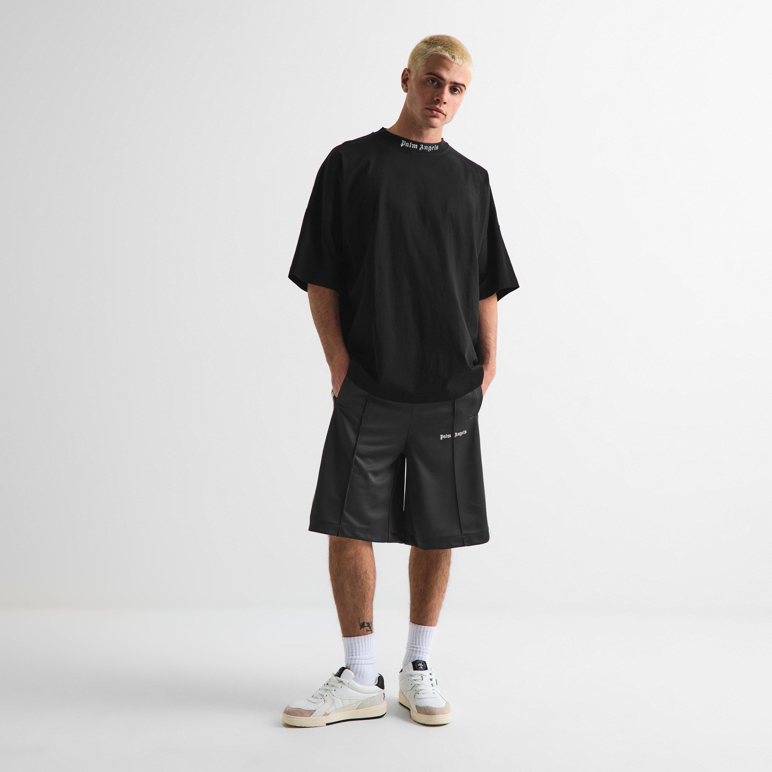 Black/White - Palm Angels - Men's Oversized T-Shirt - 6