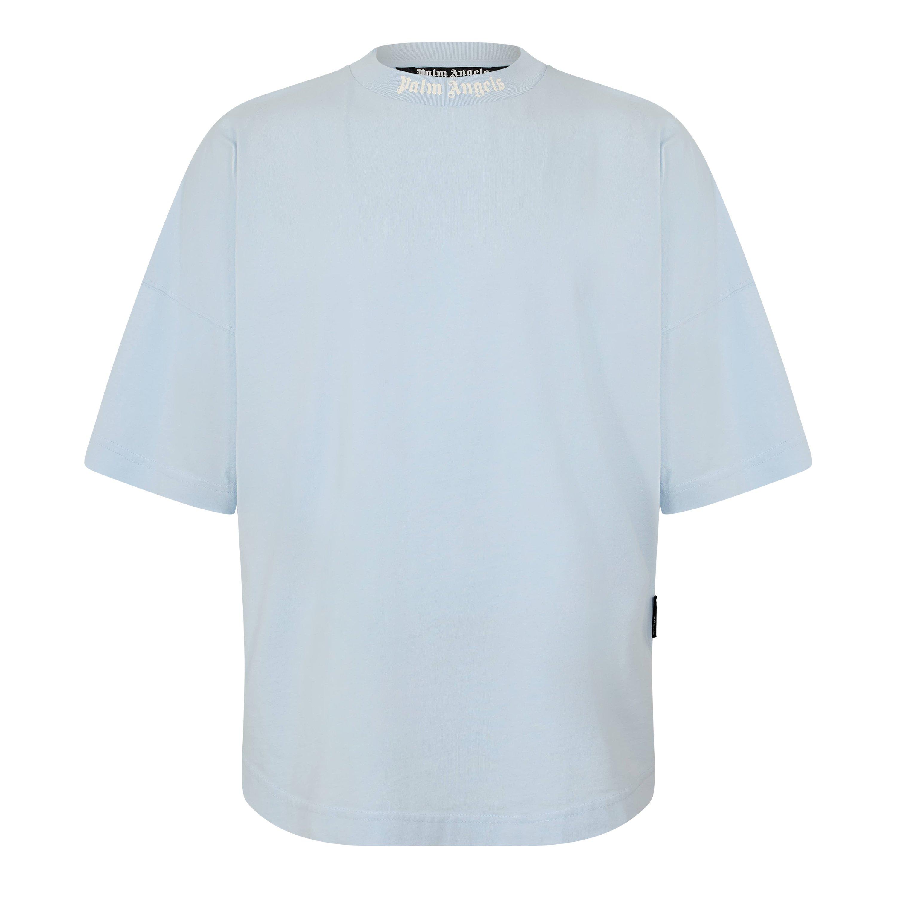 Palm Angels Men's Oversized T-Shirt - Blue/White - M