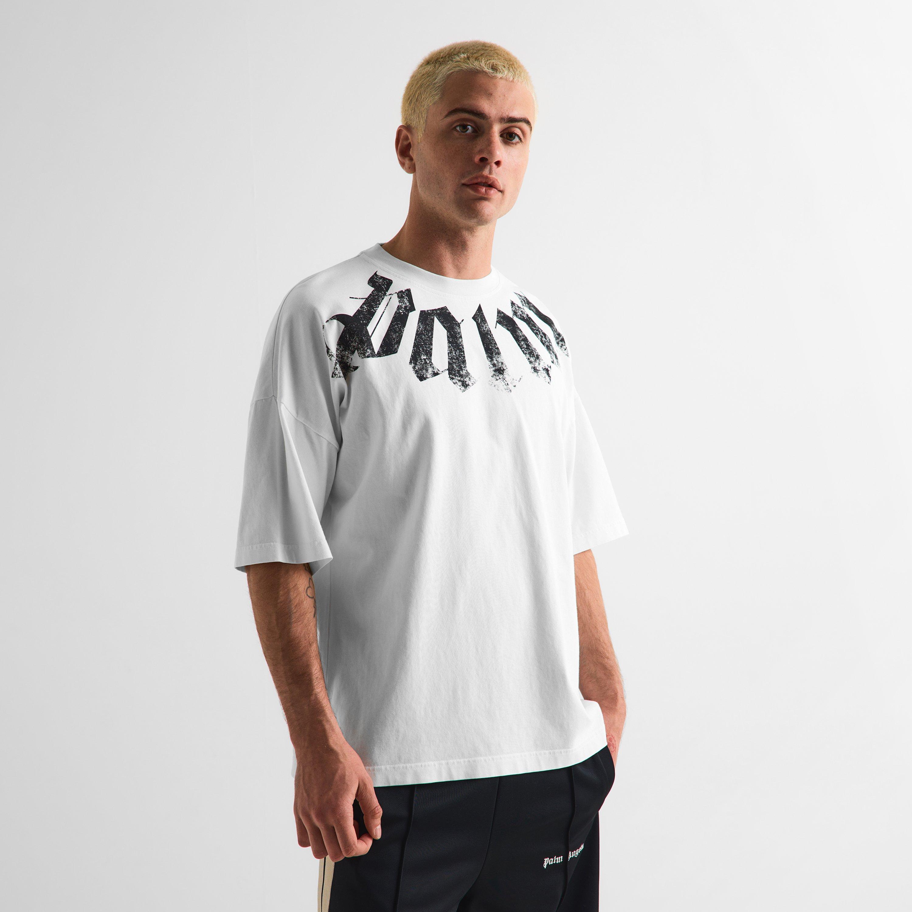 White/Black - Palm Angels - Men's T-Shirt - 3