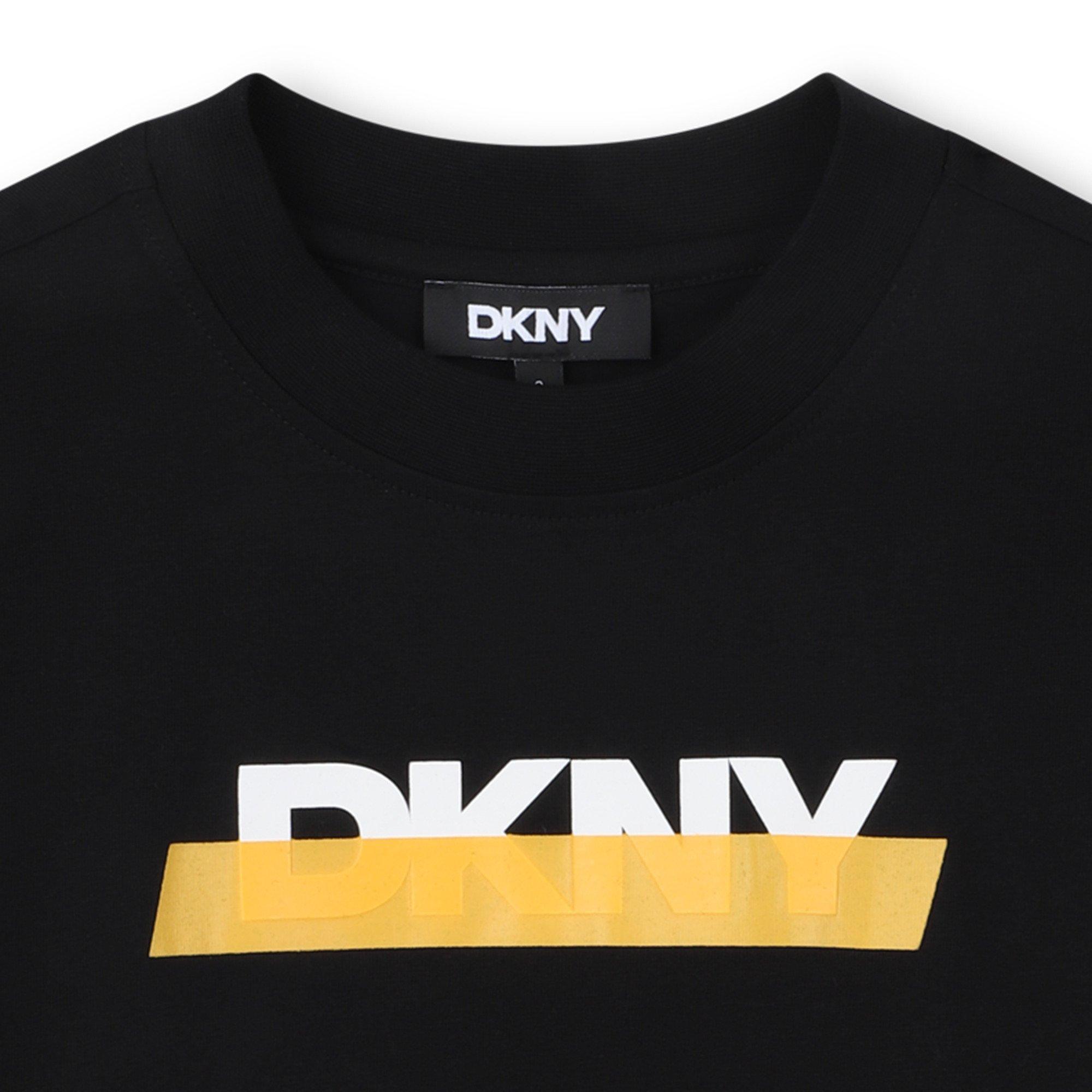 Black - DKNY - Kids' Logo Short-Sleeve Regular Fit T-Shirt - 3