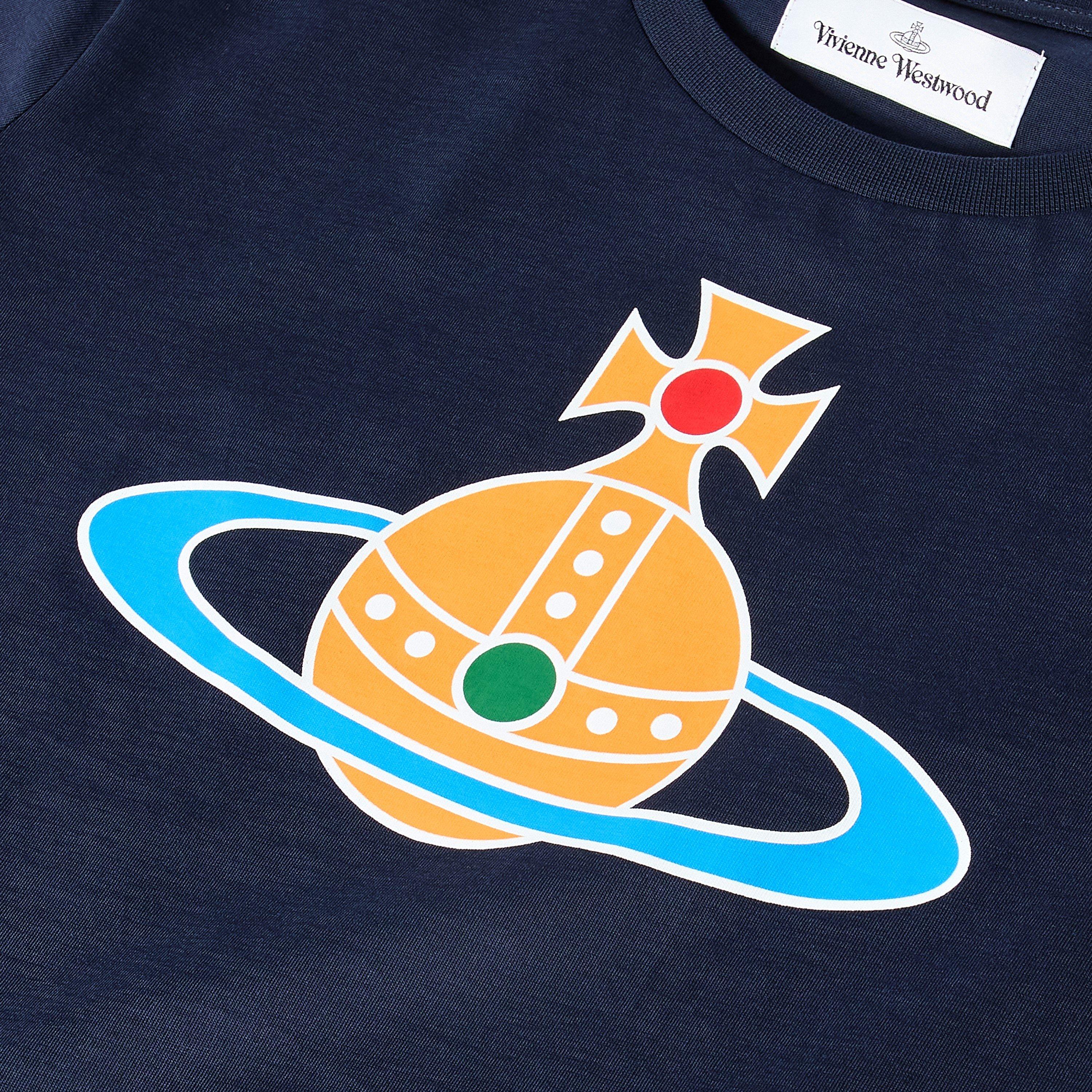 Navy - Vivienne Westwood - Men's Viv Big Orb T-Shirt - 5