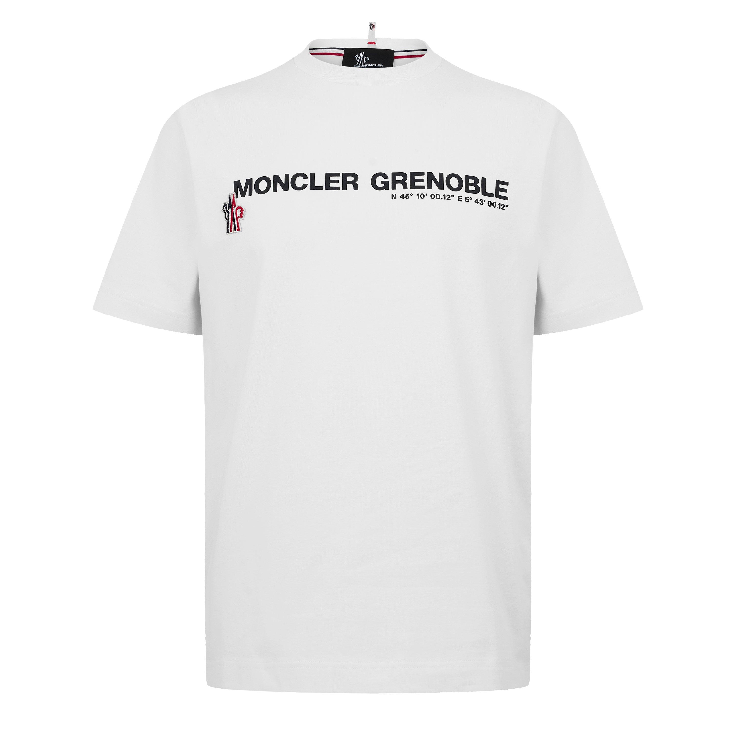Moncler Mens Logo T-Shirt - White 041 - XL