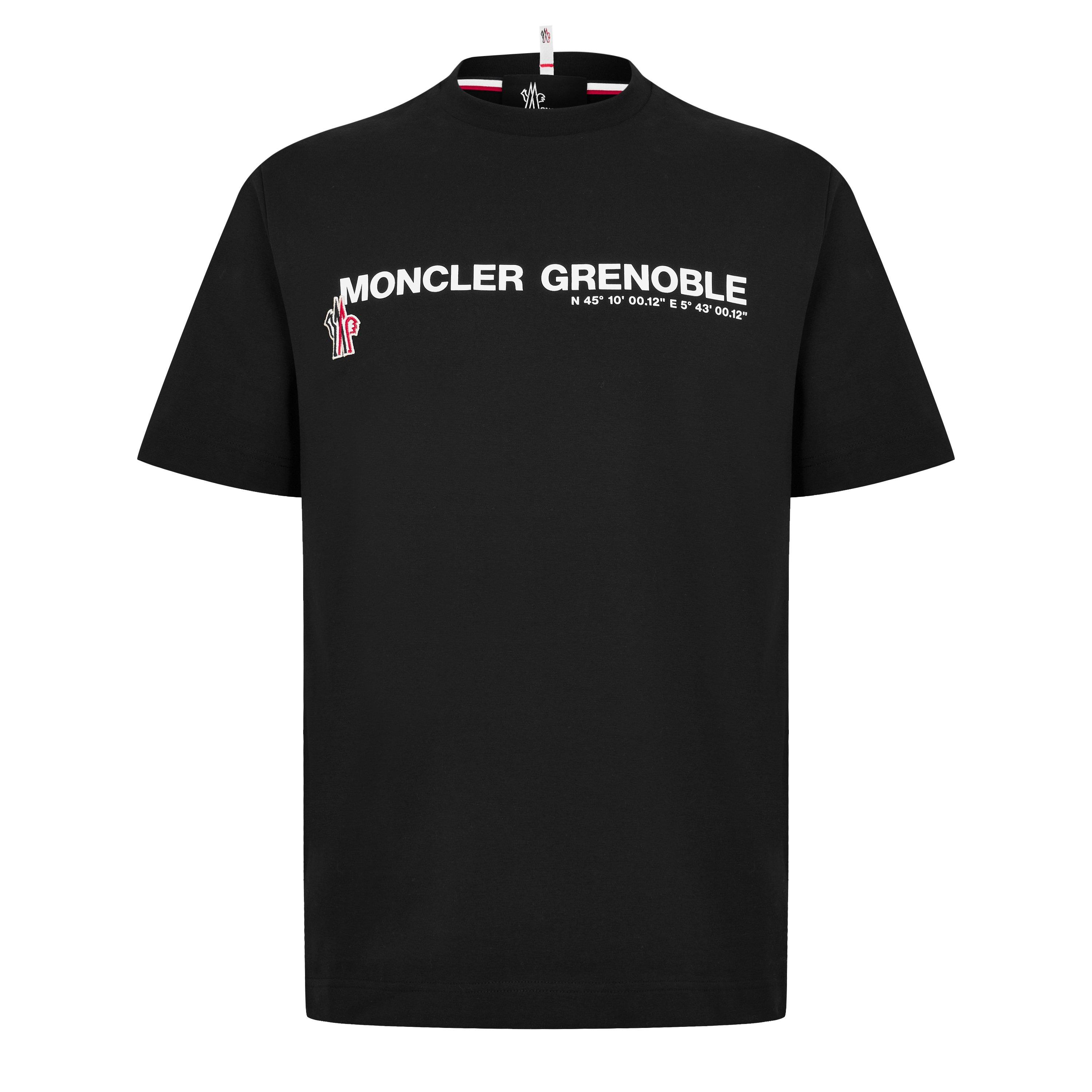 Moncler Mens Logo T-Shirt - Black 999 - L