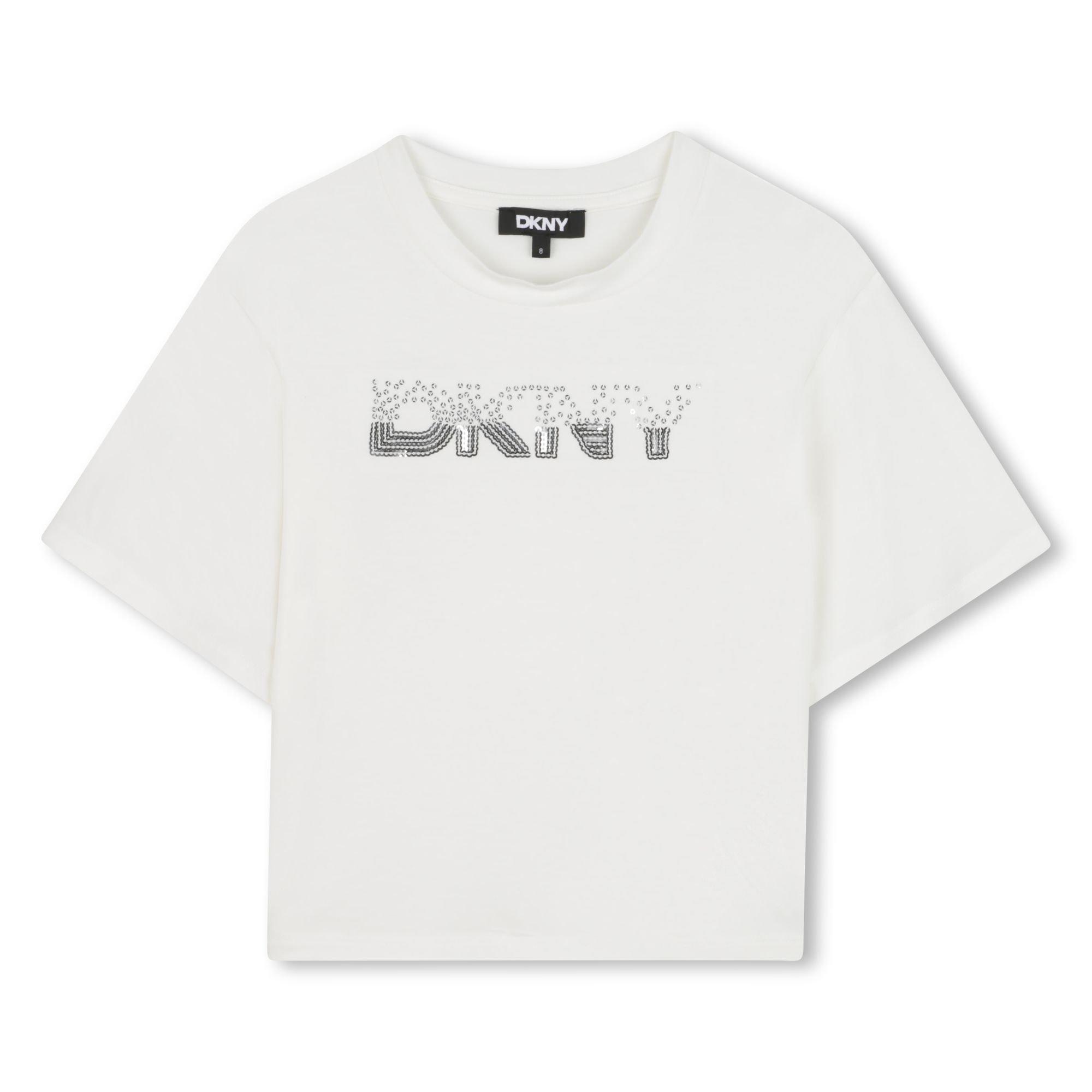 Cream - DKNY - Kids' Short Sleeve T-Shirt - 1