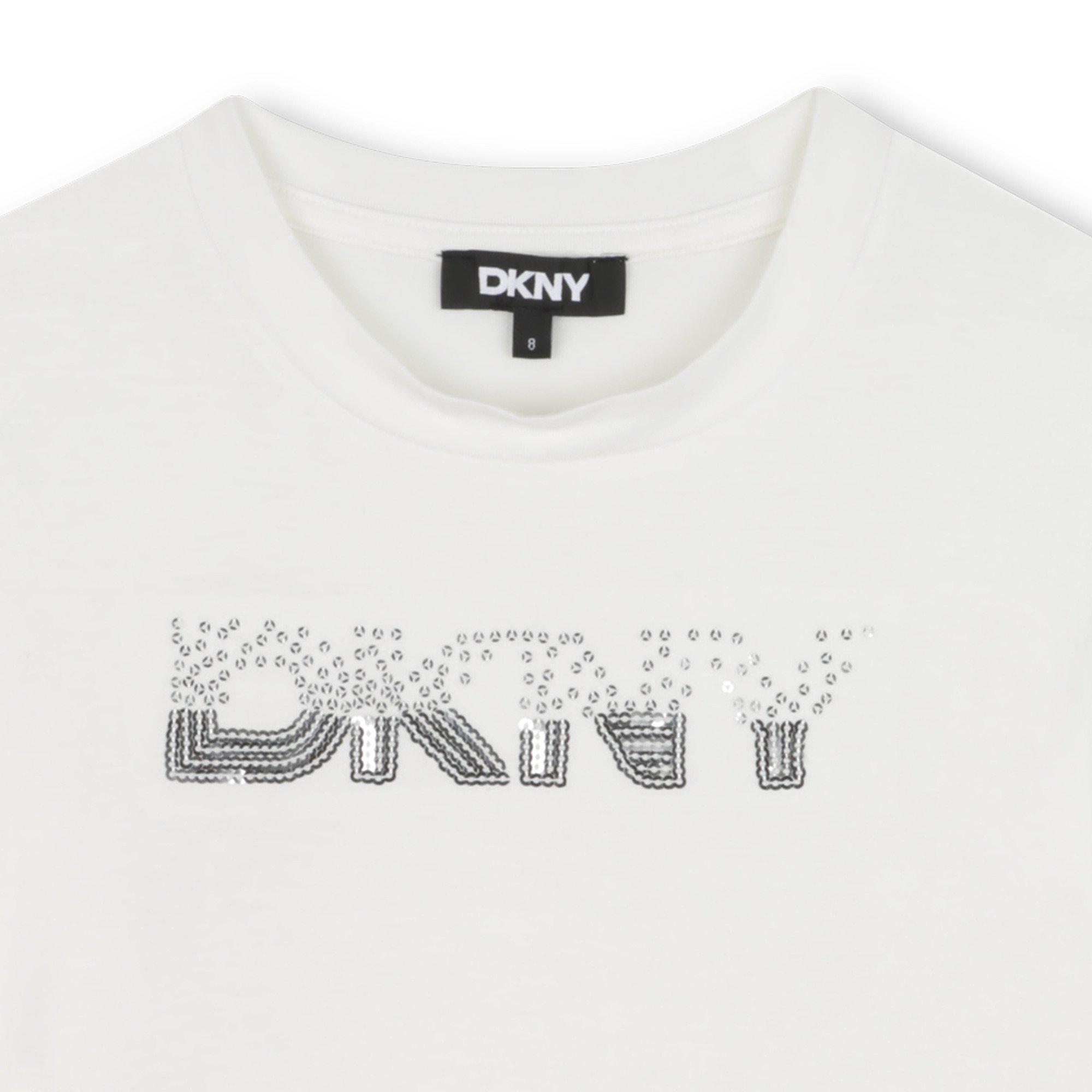 Cream - DKNY - DKNY Logo SS Tee Jn61 - 3