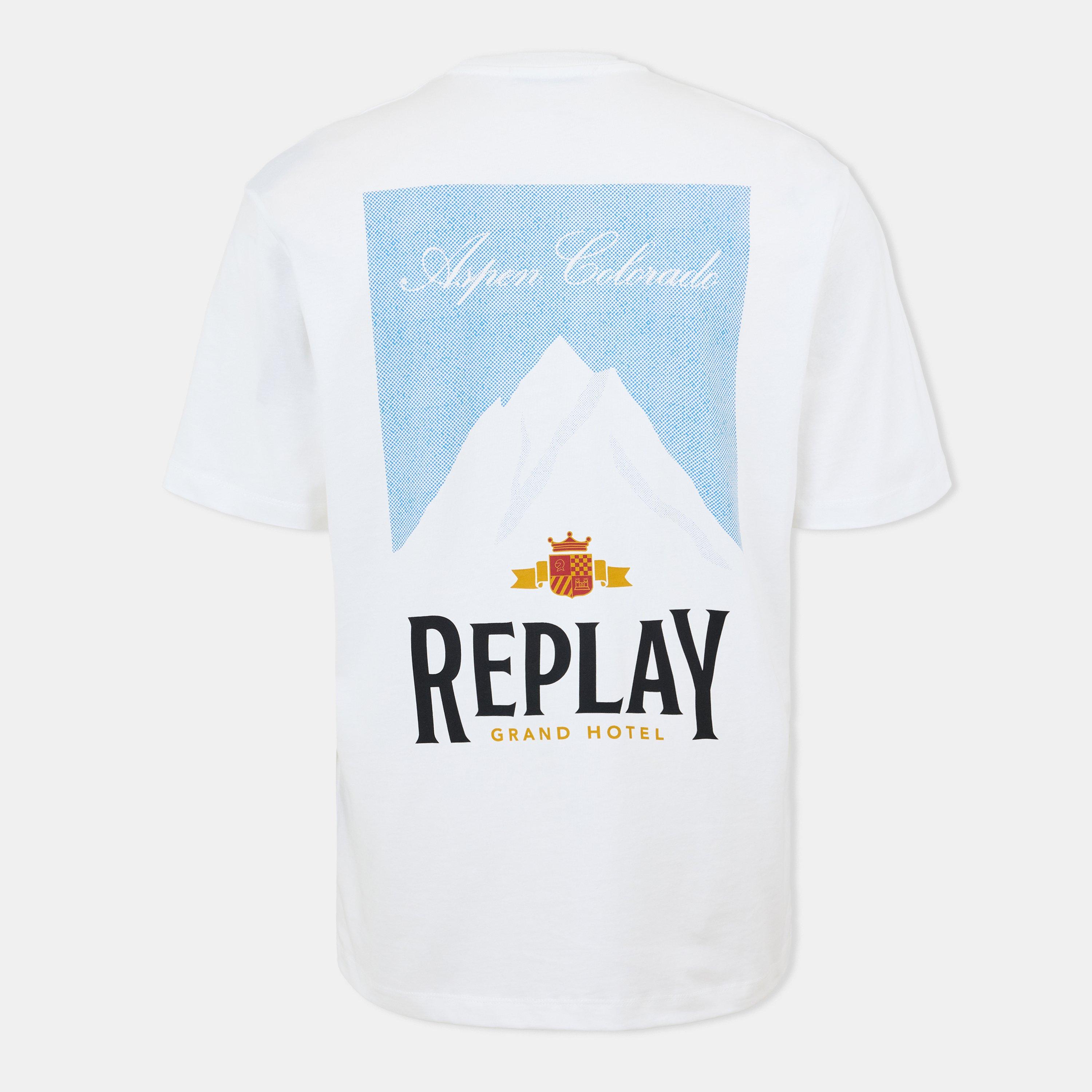 Hvid - Replay - Men's Aspen Regular Fit T-Shirt - 2