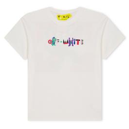 Off White Monsters Short Sleeve Tee Juniors