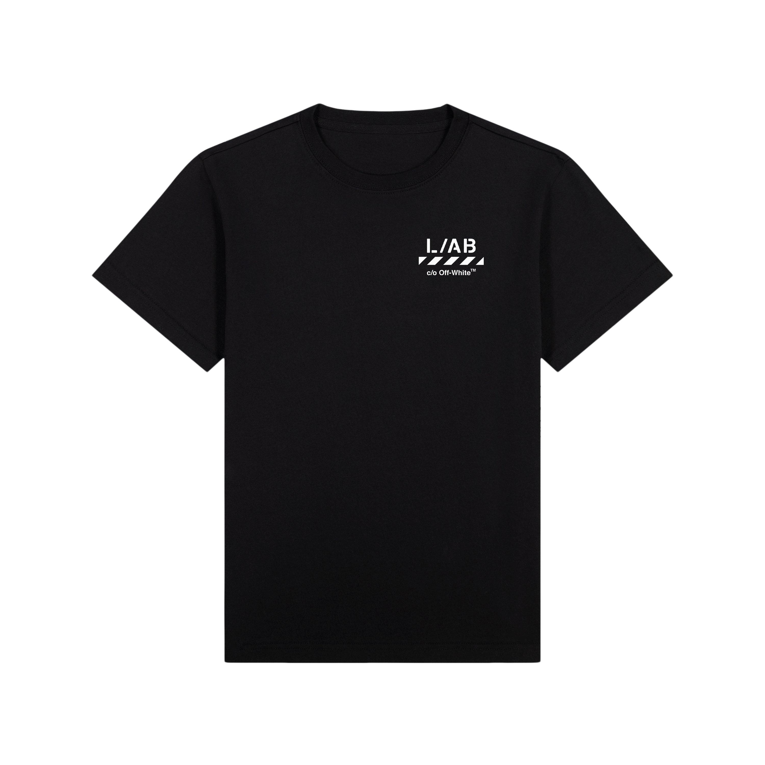 L AB Off White Kids' Small Logo T-Shirt