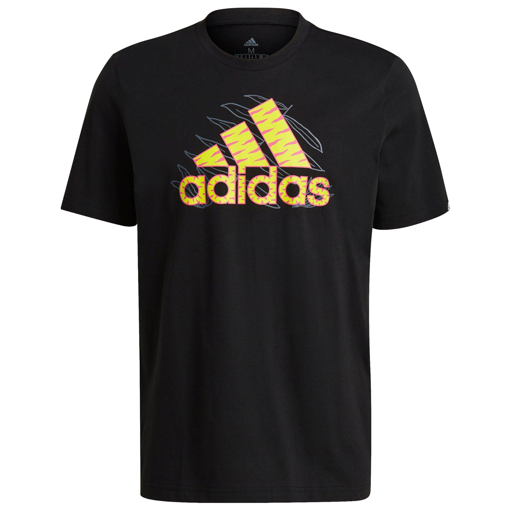 Black - adidas - Jungle Logo Printed Mens T Shirt - 1