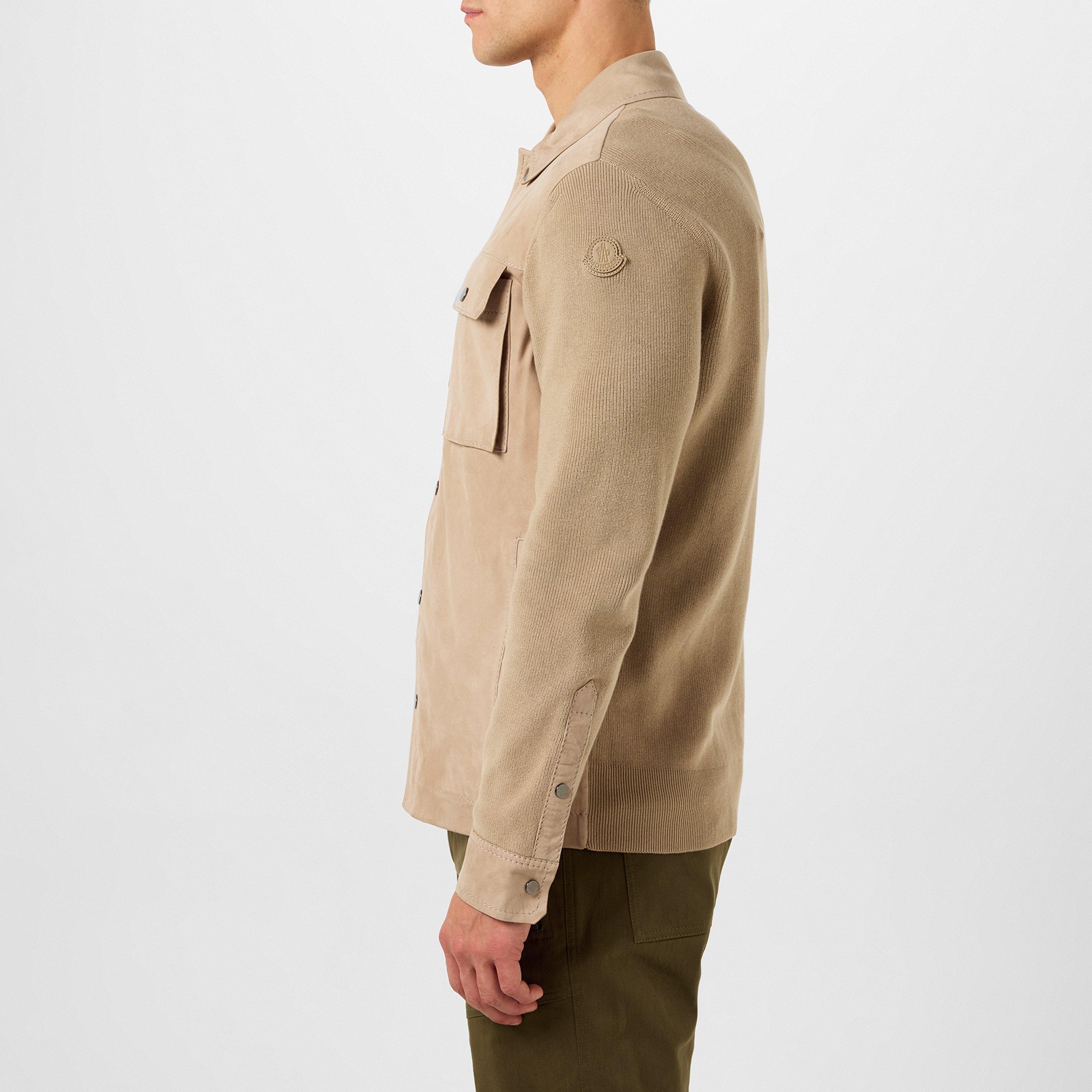 Beige 22A - Moncler - Men's Edit Cotton Long Sleeve Full Zip Overshirt - 2