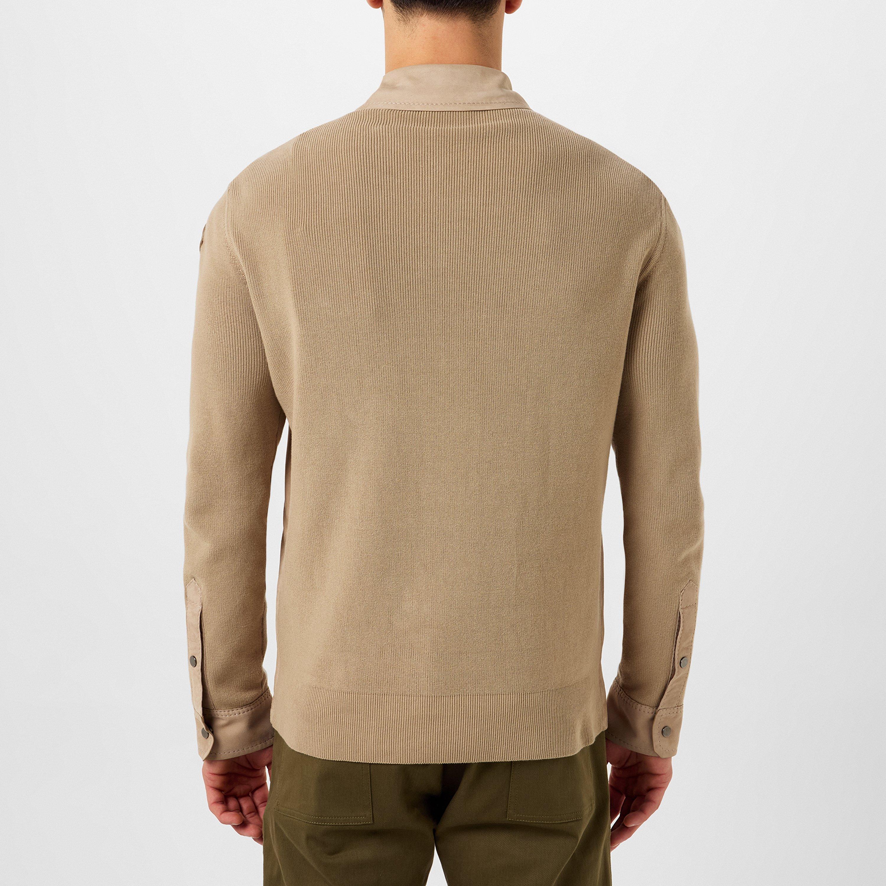 Beige 22A - Moncler - Men's Edit Cotton Long Sleeve Full Zip Overshirt - 3