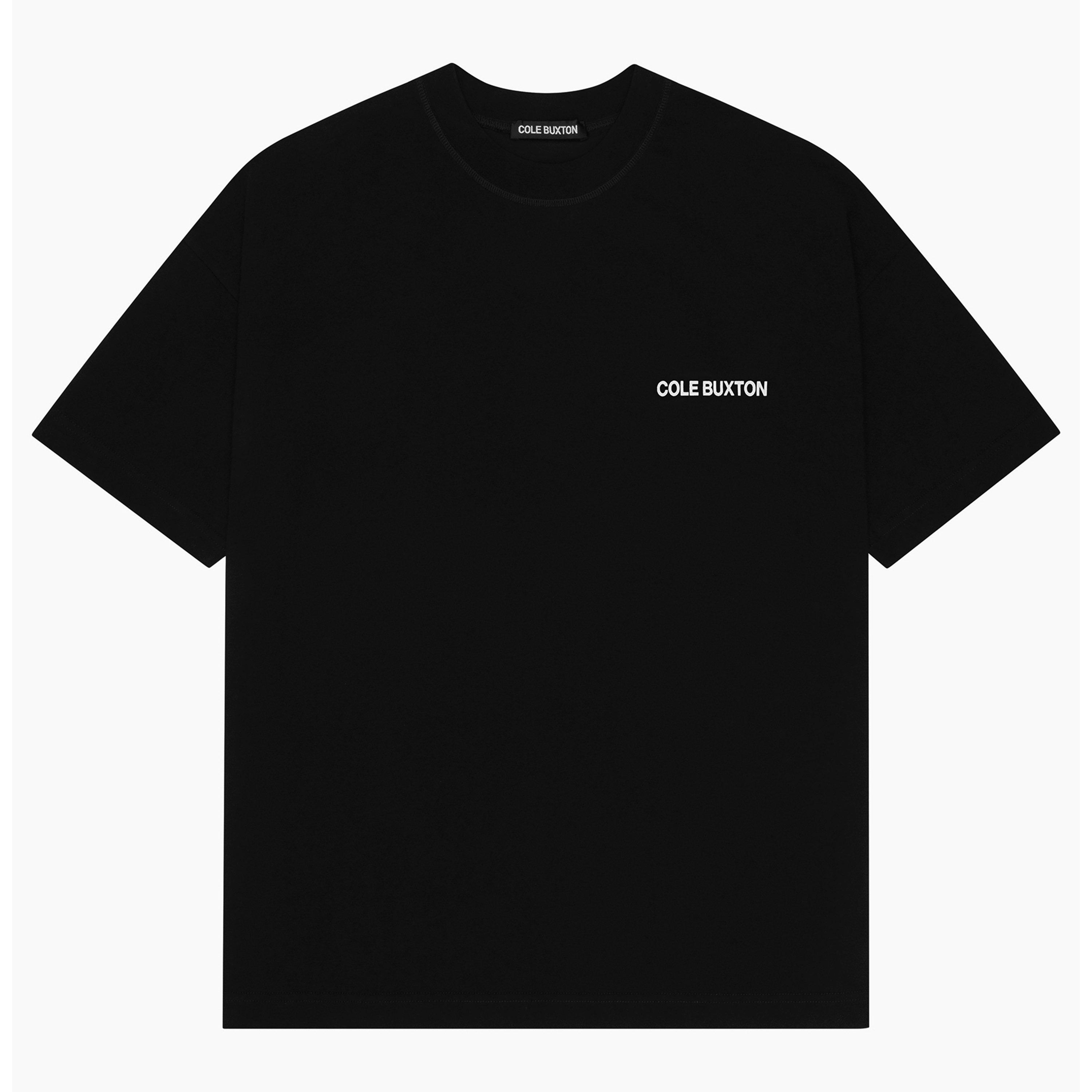 Black - Cole Buxton - Men's Logo Cotton Sportswear T-Shirt - 1