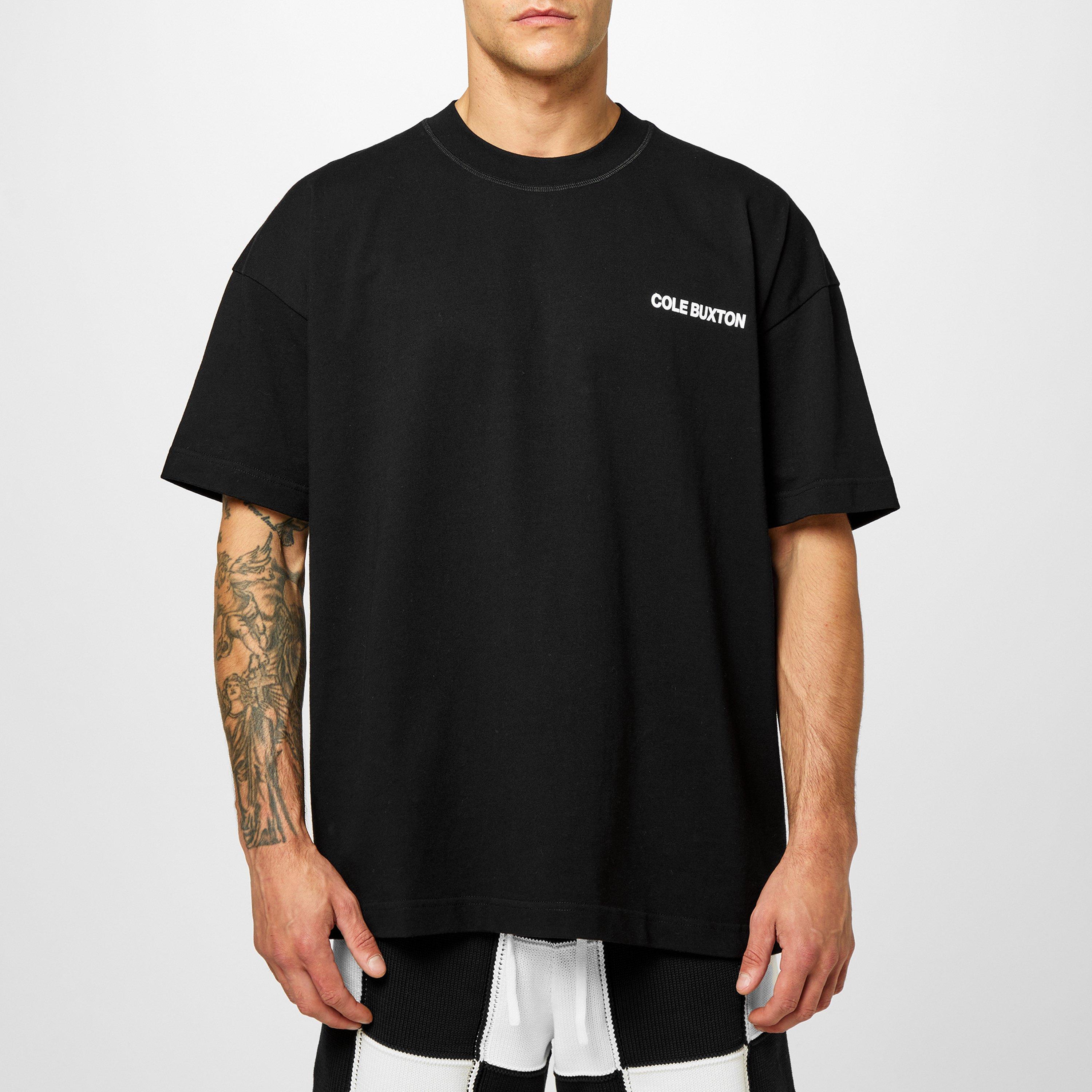 Black - Cole Buxton - Men's Logo Cotton Sportswear T-Shirt - 3