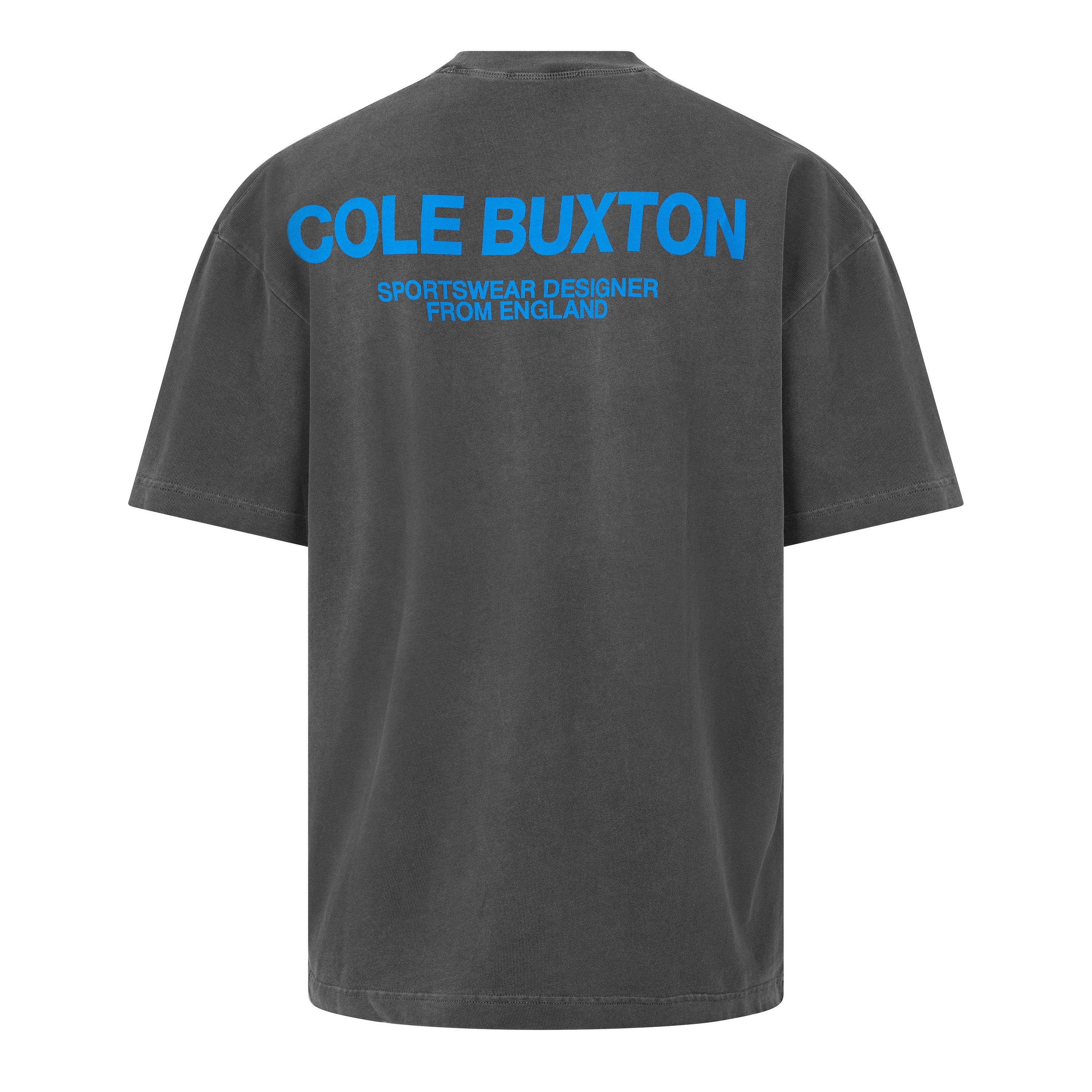 Washed Blk/Blu - Cole Buxton - Men's Logo Cotton Sportswear T-Shirt - 2