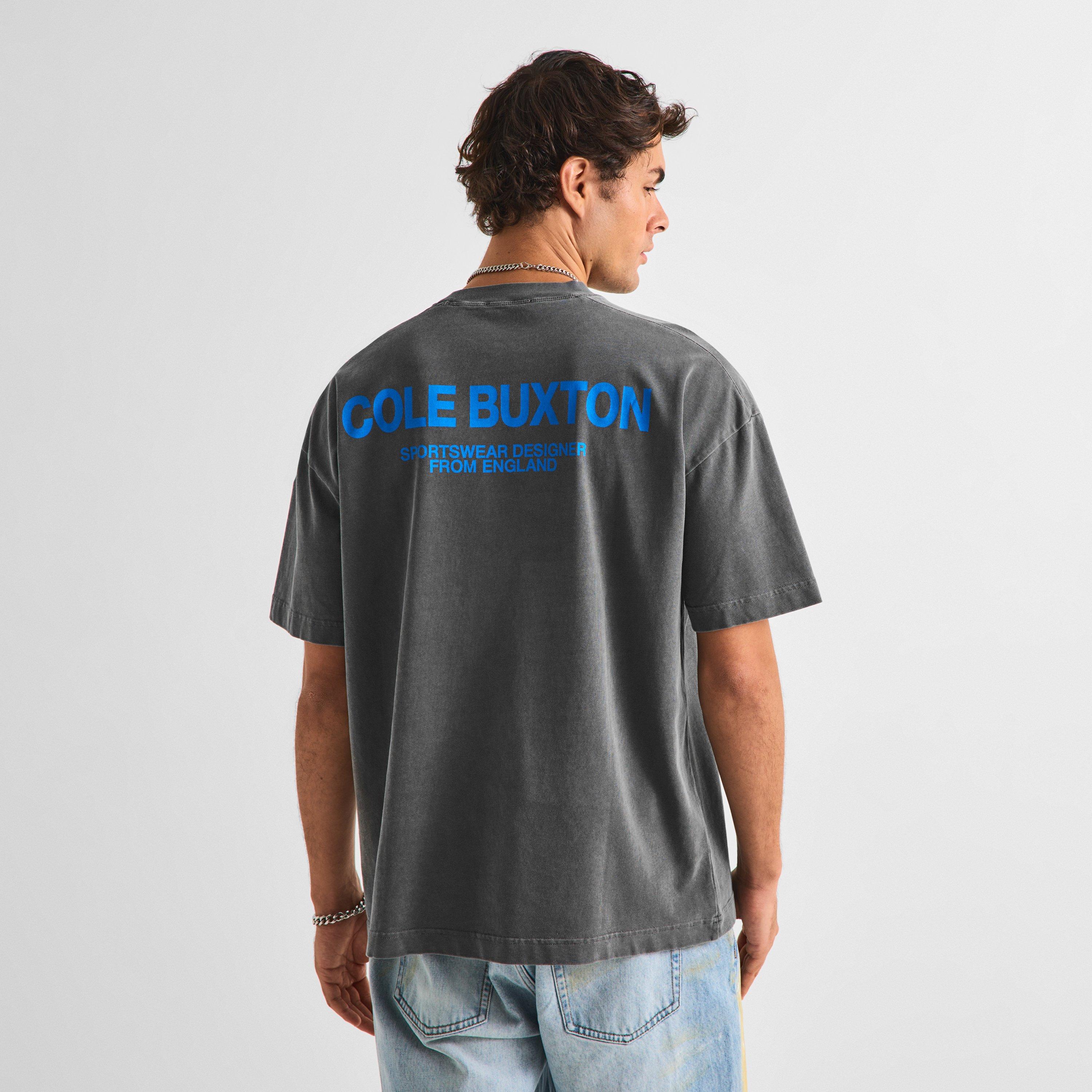 Washed Blk/Blu - Cole Buxton - Men's Logo Cotton Sportswear T-Shirt - 4