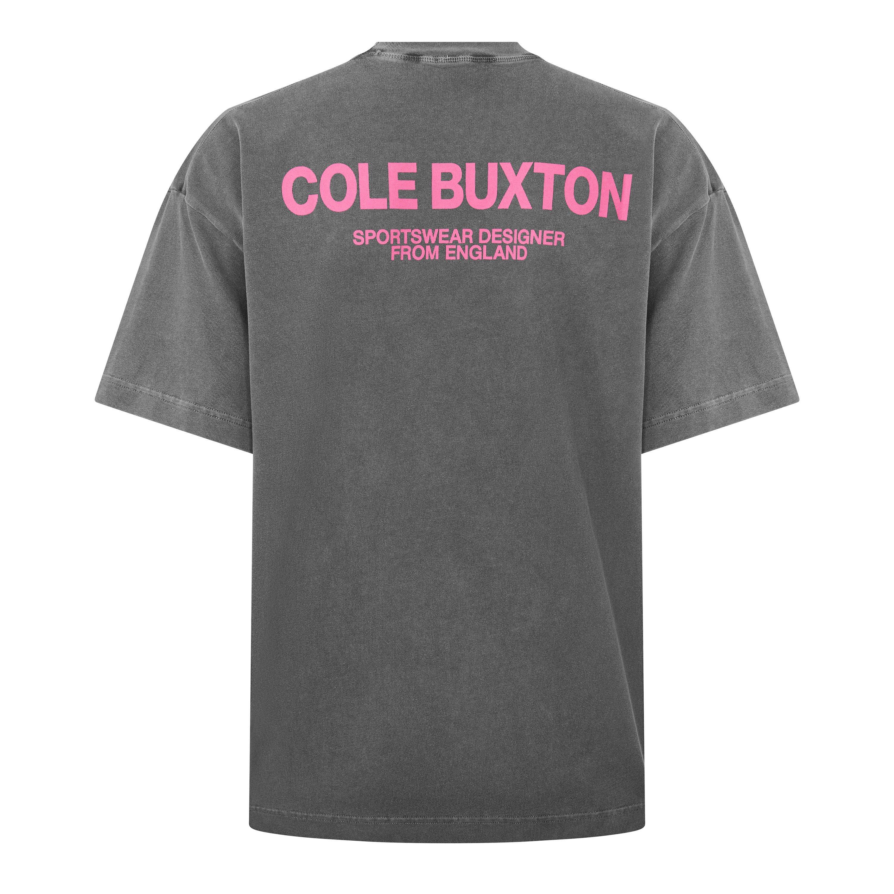 Washed Blk/Pnk - Cole Buxton - Men's Logo Cotton Sportswear T-Shirt - 2