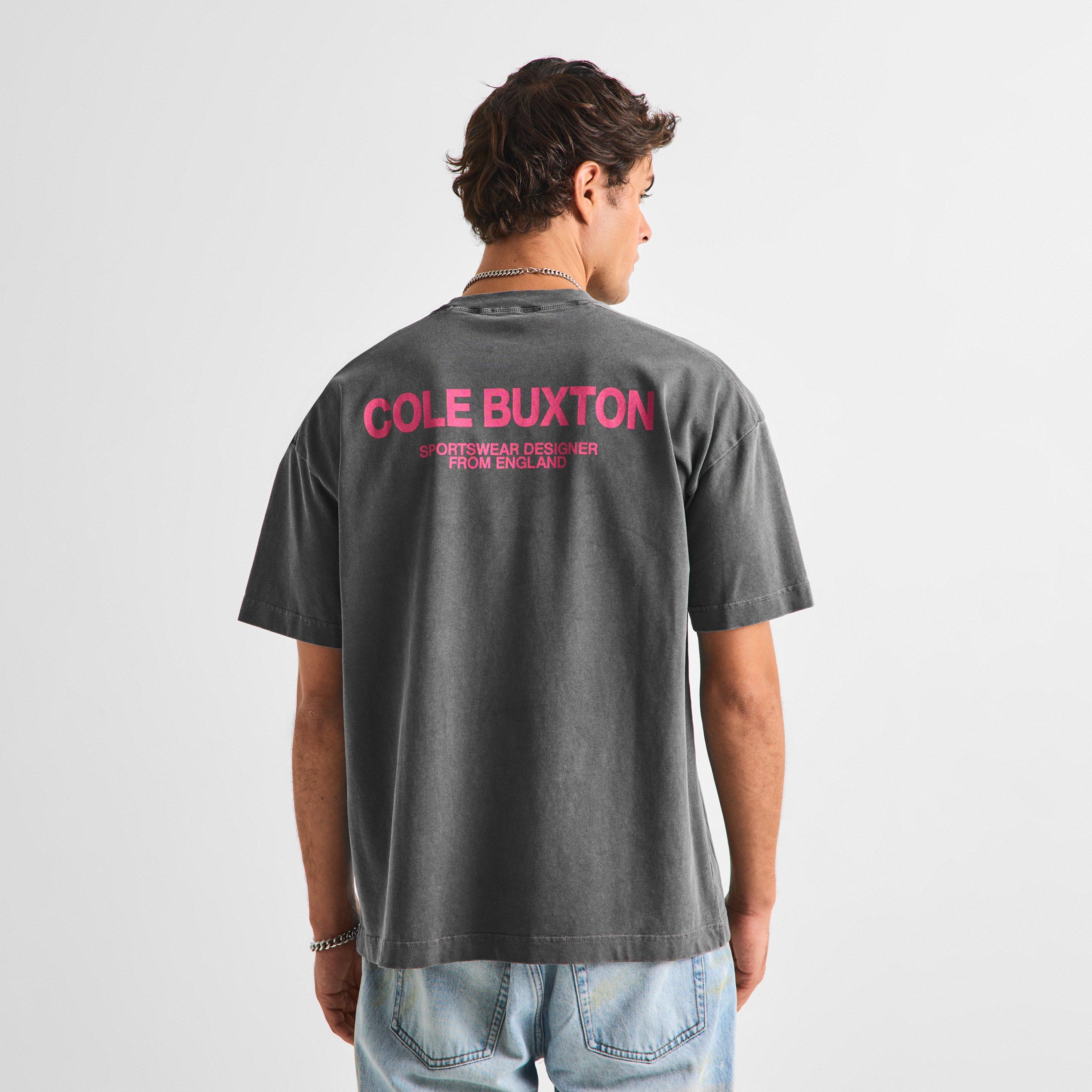 Washed Blk/Pnk - Cole Buxton - Men's Logo Cotton Sportswear T-Shirt - 4