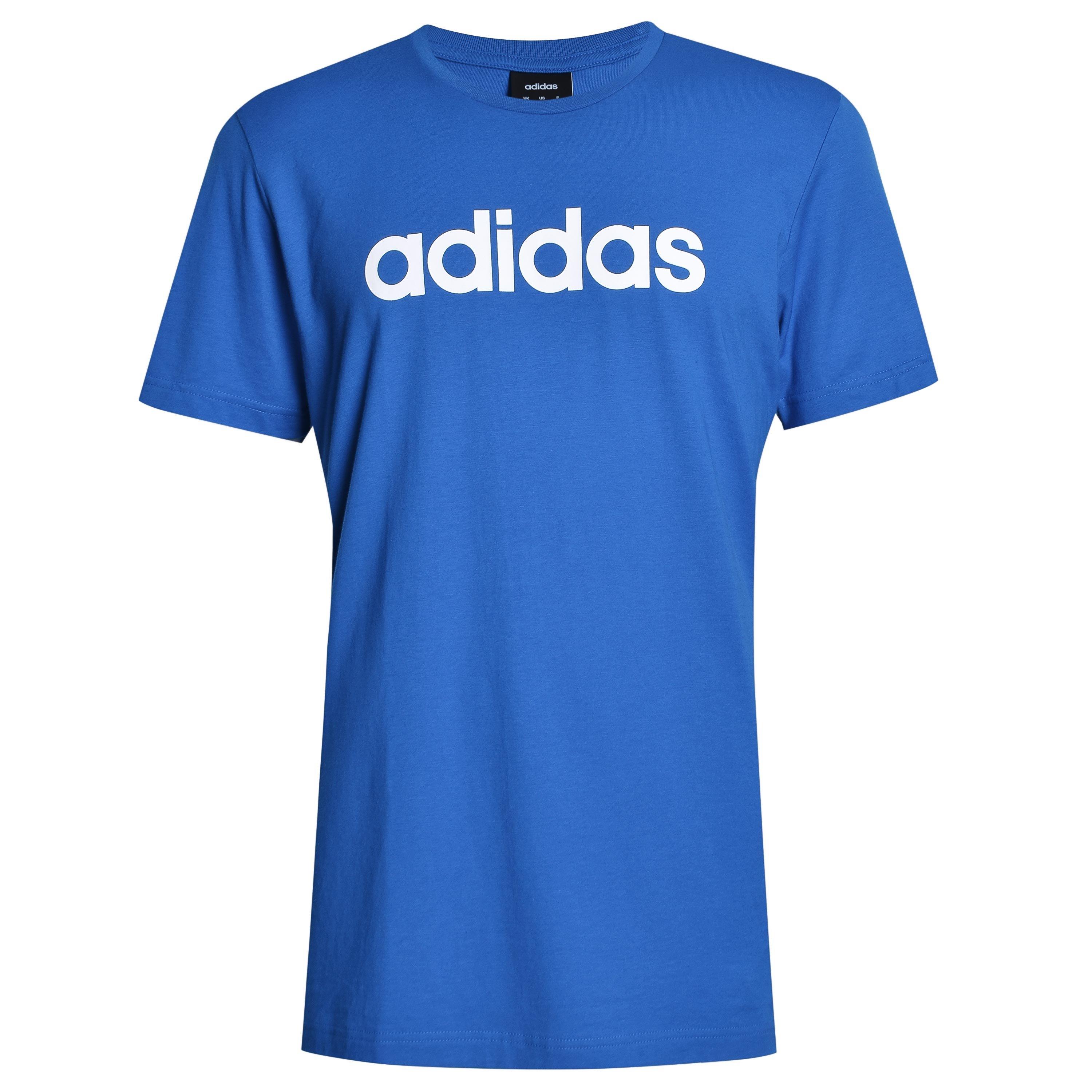 Adidas linear logo t shirt mens on sale