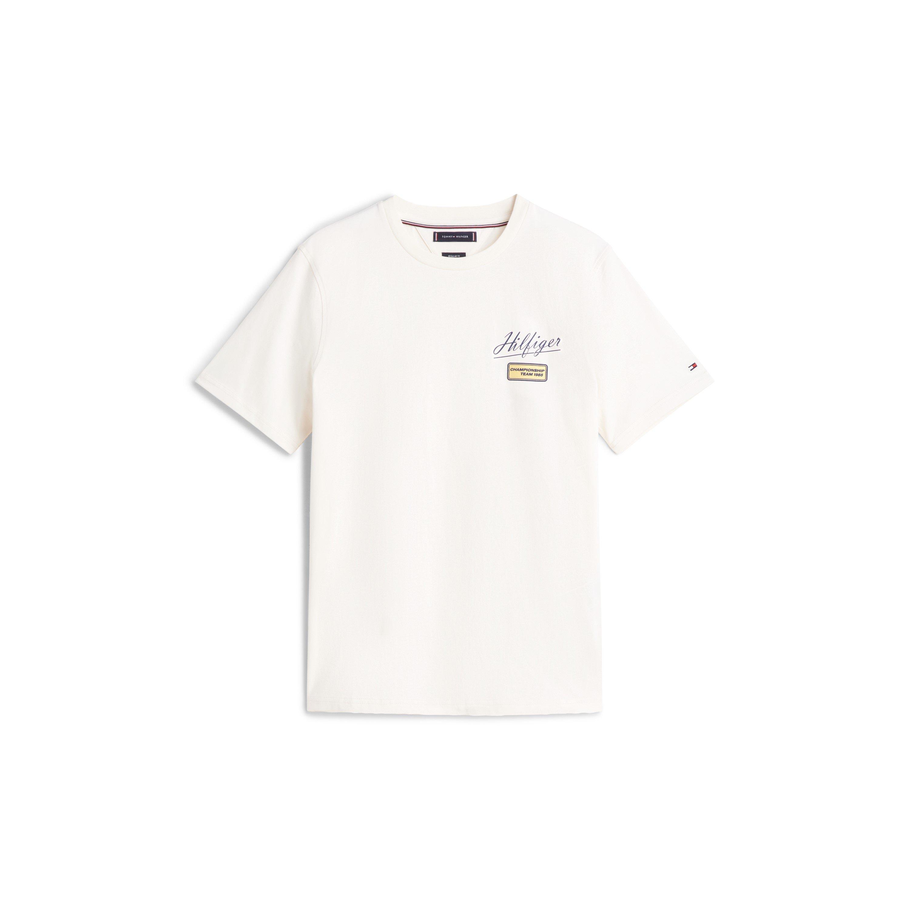 Tommy Hilfiger Men's Modern Athletic Badge T-Shirt - Ivory Petal - M