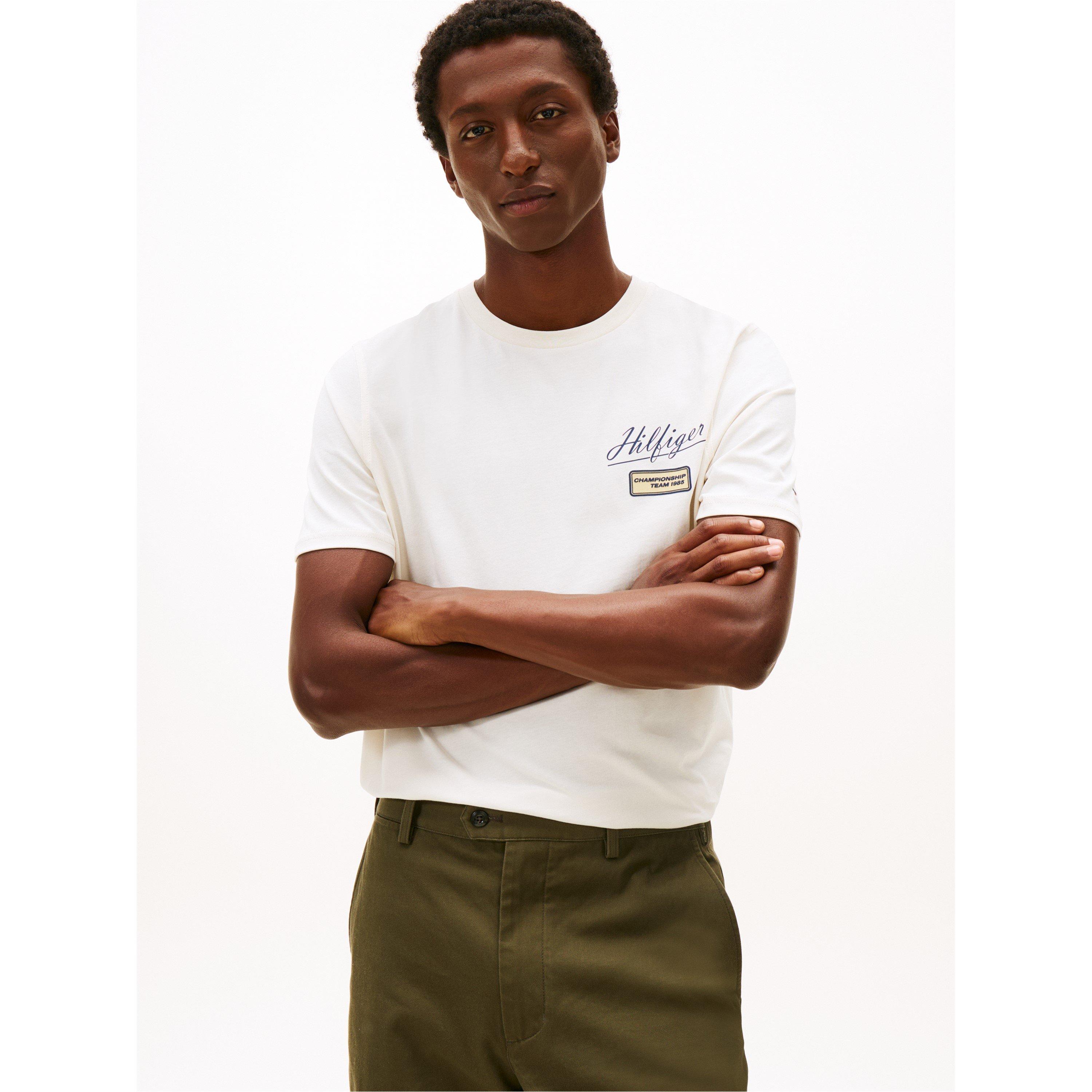 Ivory Petal - Tommy Hilfiger - Men's Modern Athletic Badge T-Shirt - 2