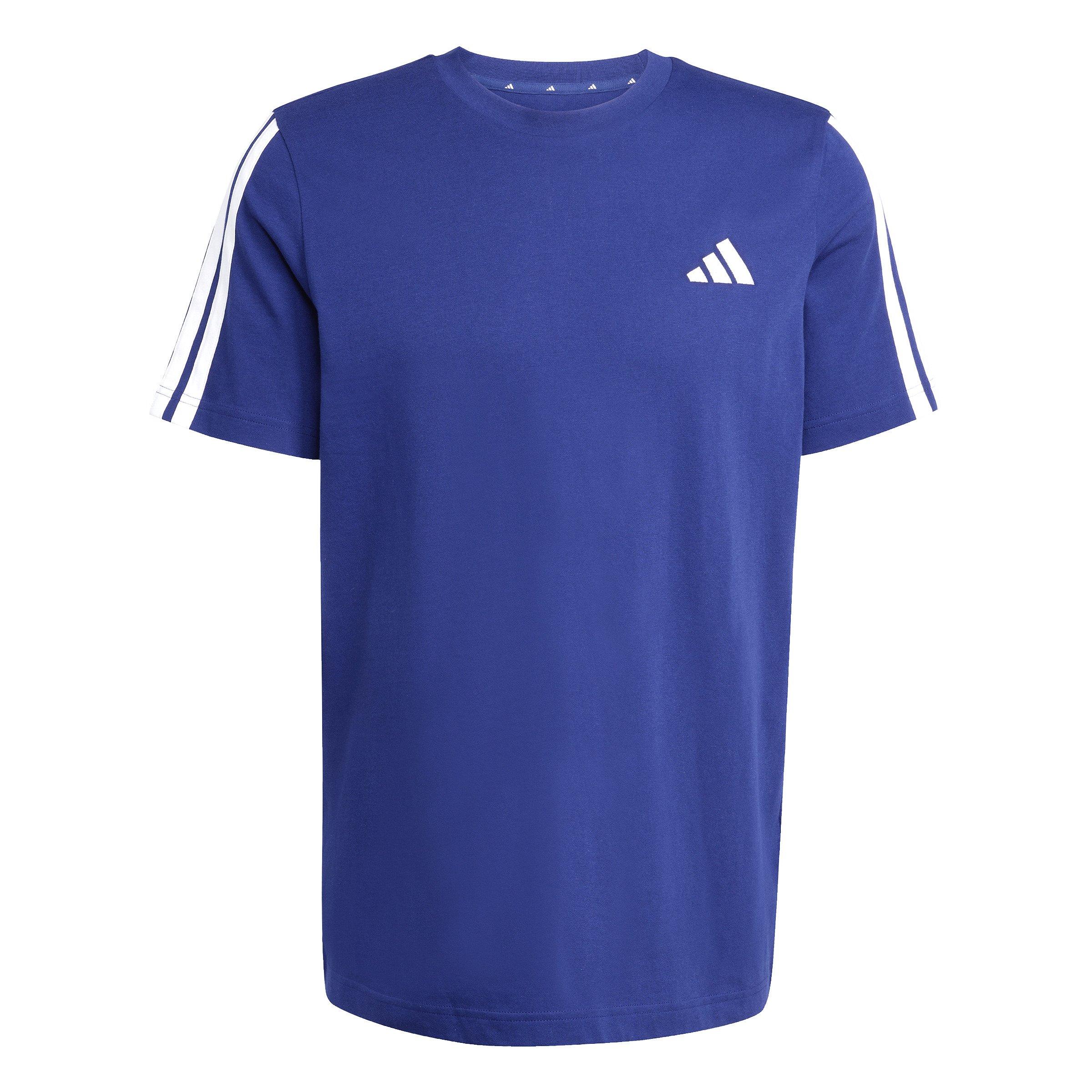 Navy/White - adidas - Essentials 3-Stripes T-Shirt Mens - 1