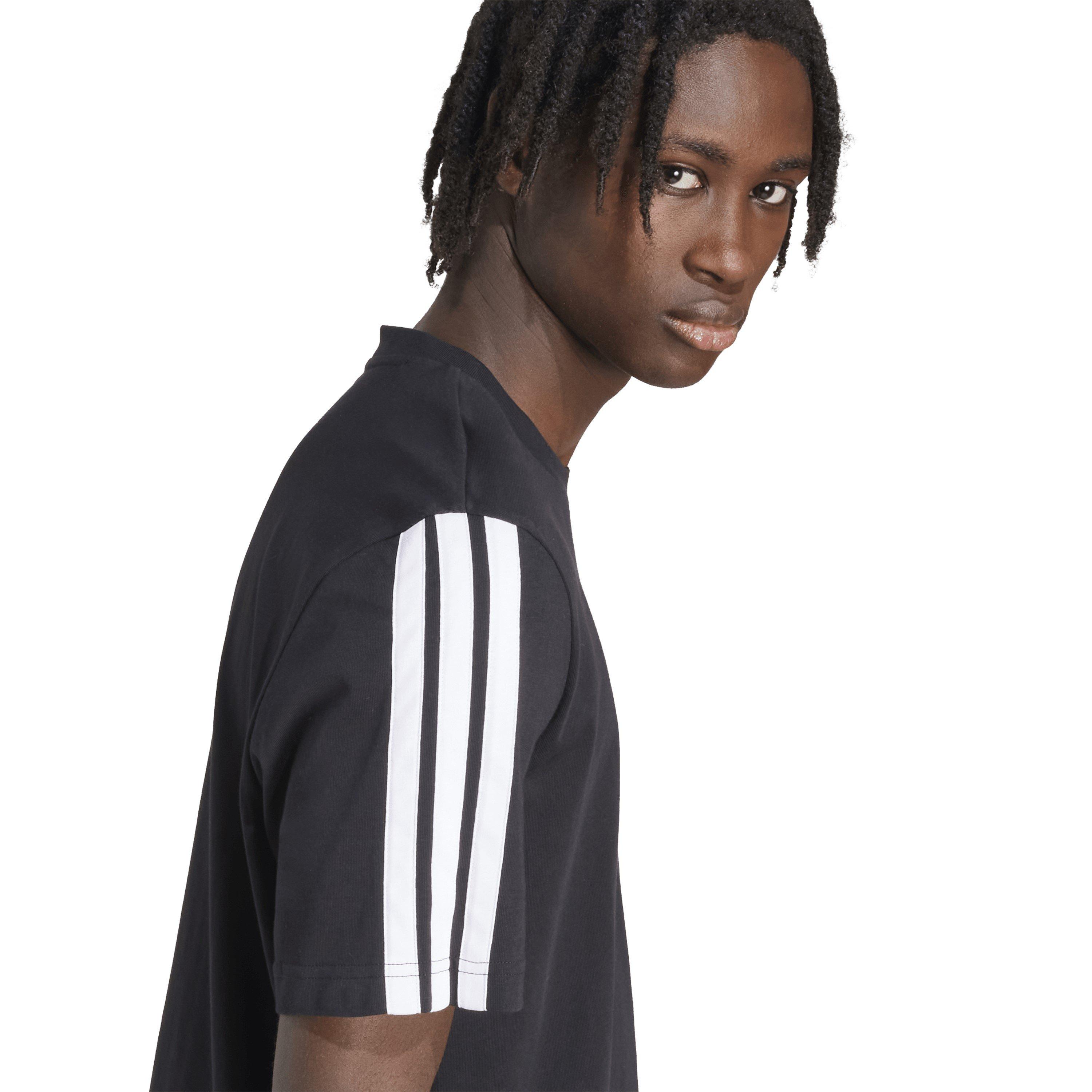 Noir/Blanc - adidas - Essentials 3-Stripes T-Shirt Mens - 4
